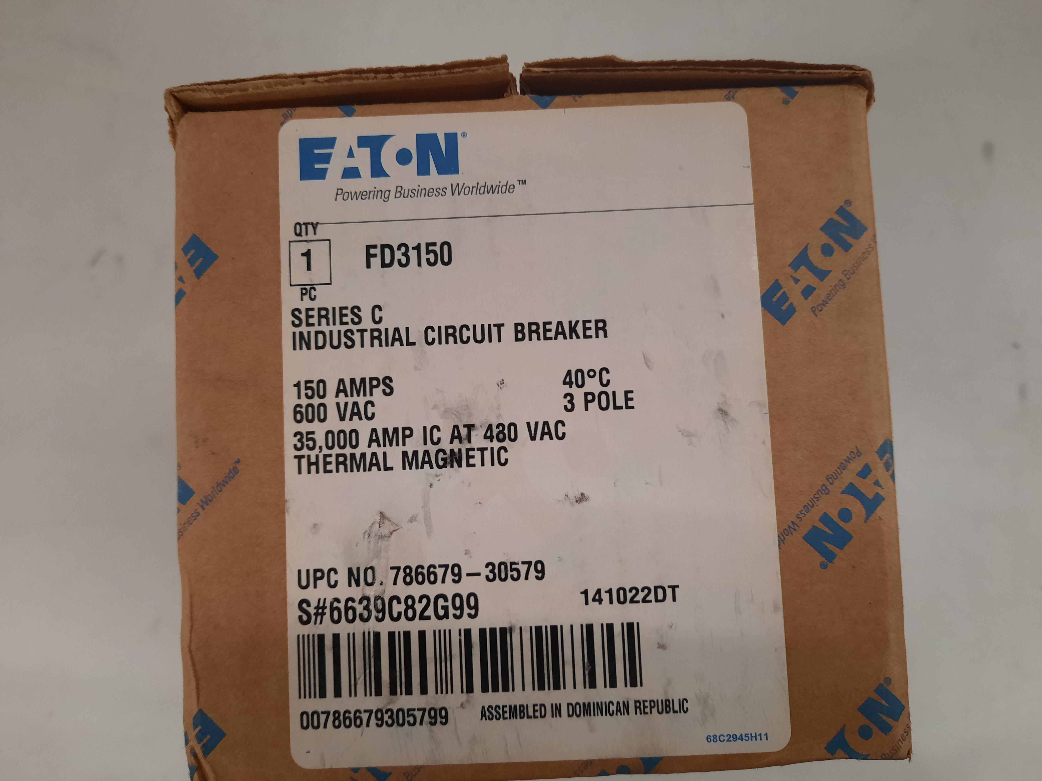 Eaton FD3150 Molded Case Breakers (MCCBs)