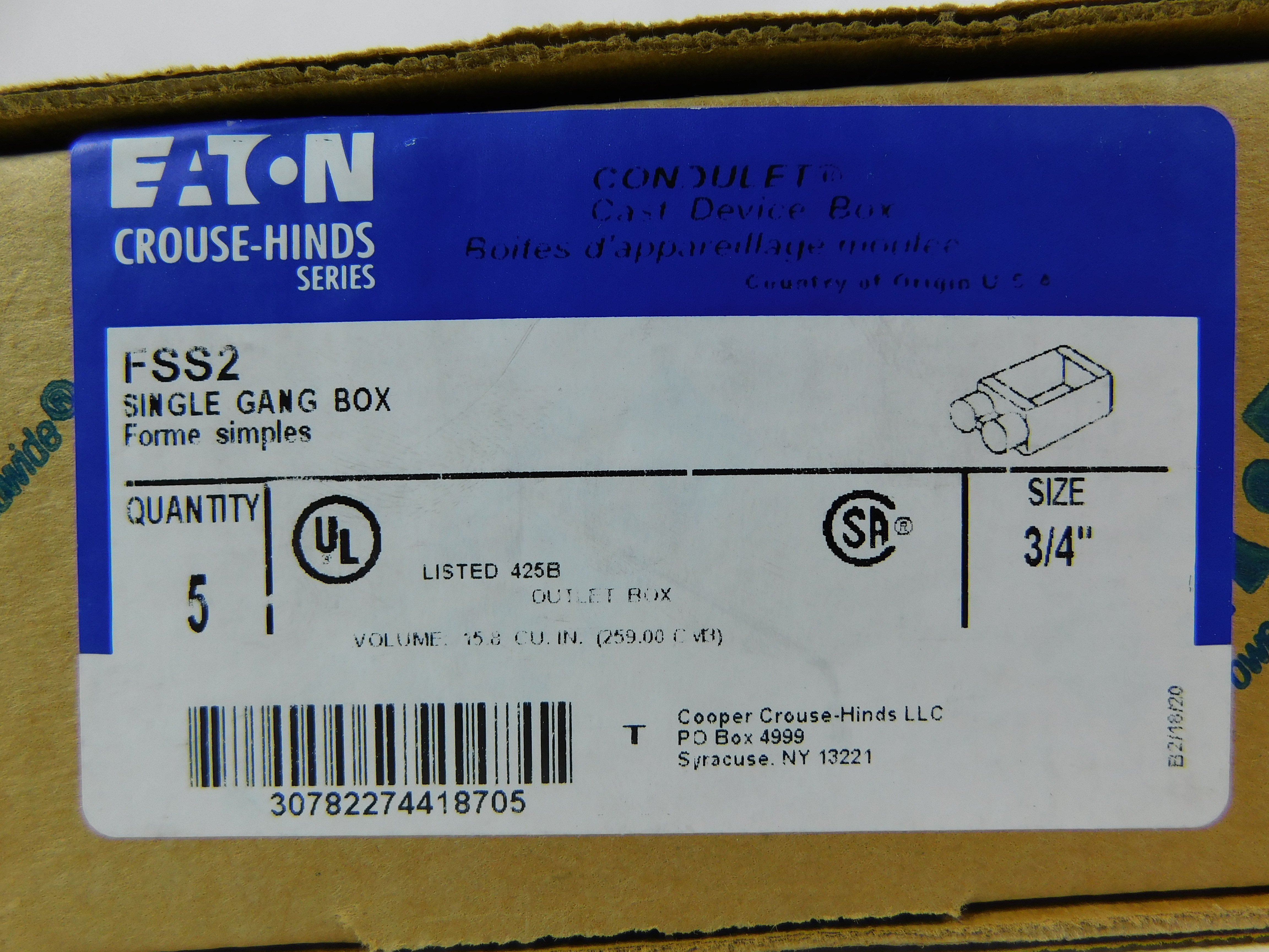 Eaton FSS2 Outlet Boxes/Covers/Accessories
