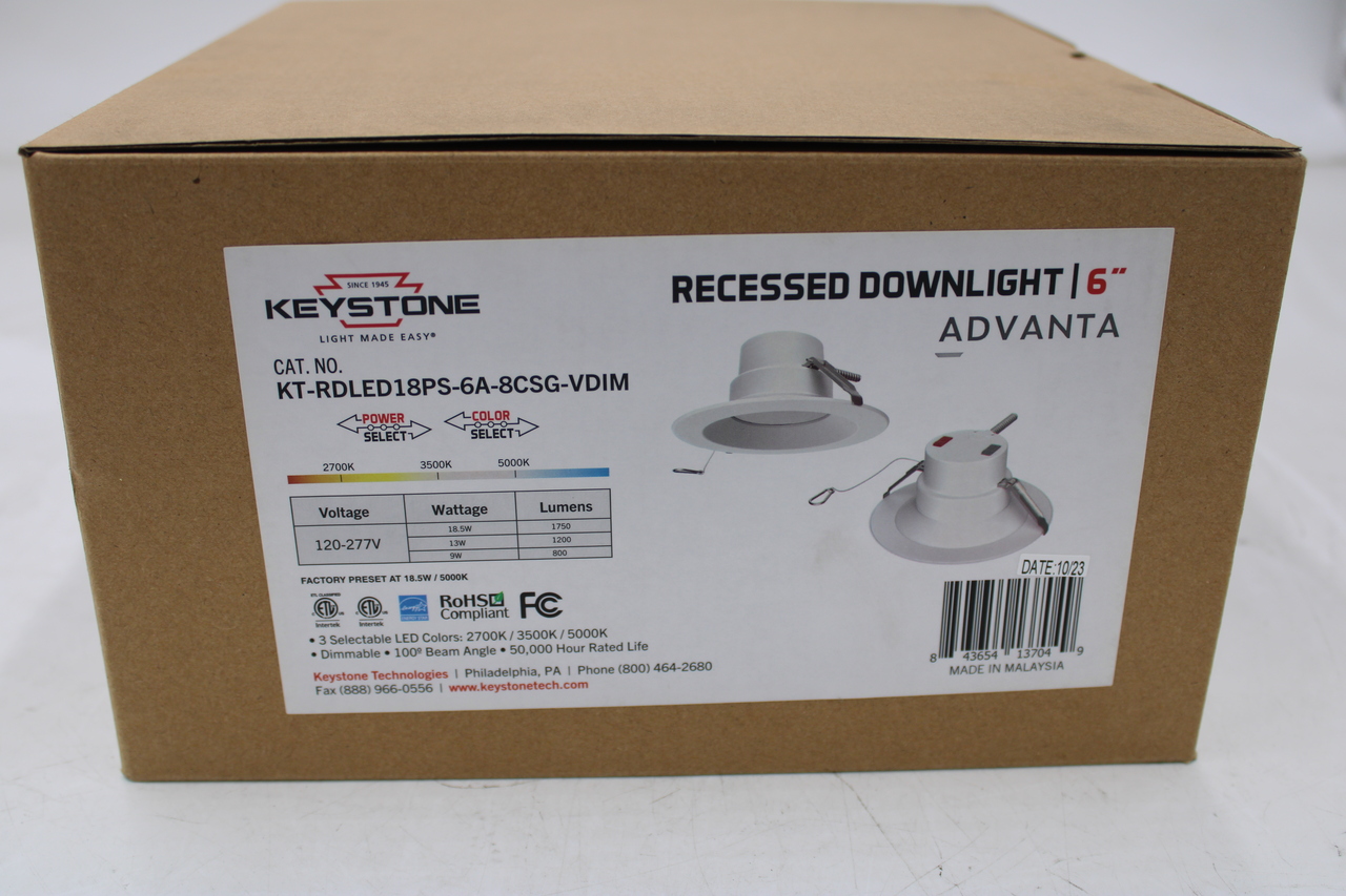 Keystone KT-RDLED18PS-6A-8CSG-VDIM LED Lighting
