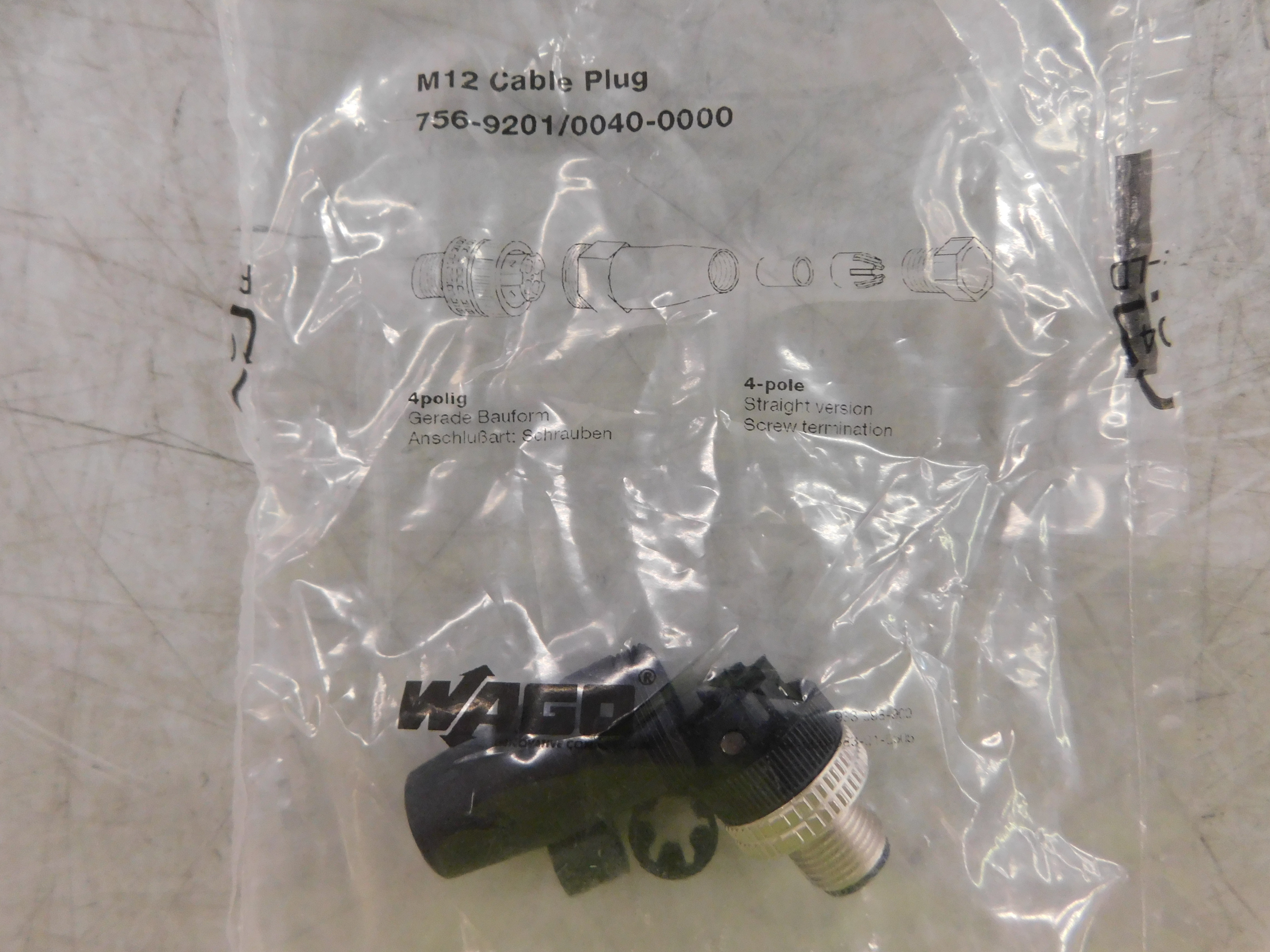 Wago 756-9201/0040-0000 Misc. Cable and Wire Accessories Cable Plug