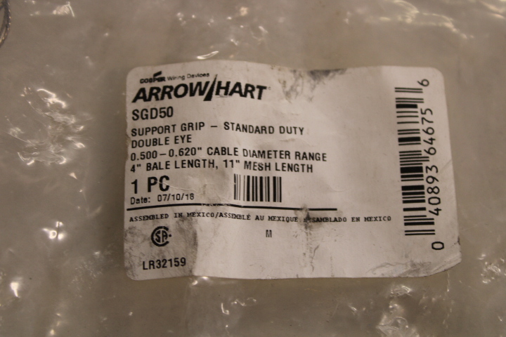 Arrow Hart SGD50 Cord and Cable Fittings EA