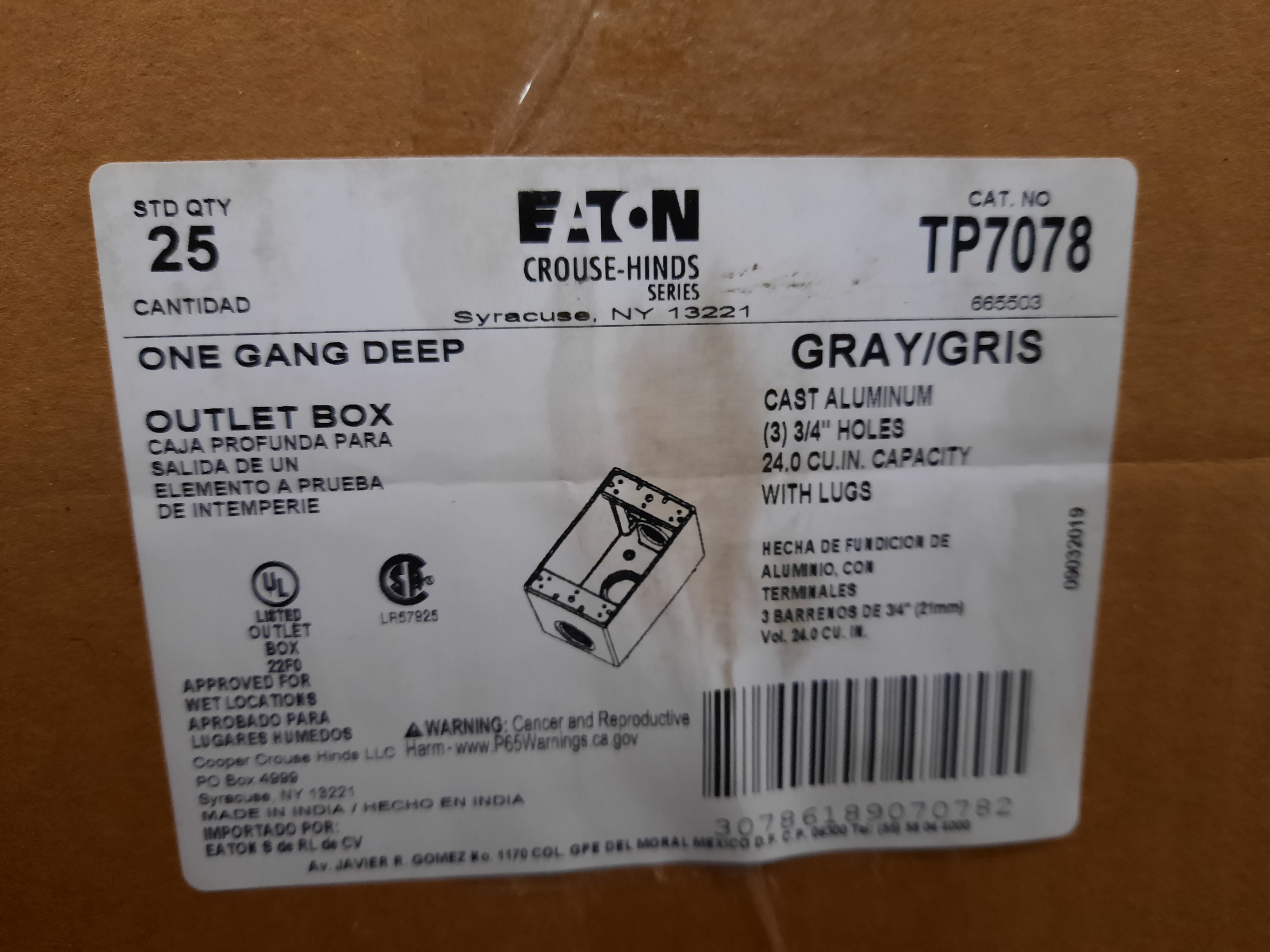 Eaton TP7078 Conduit Bodies