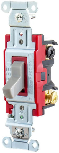 Hubbell Wiring Device-Kellems 1223GY Toggle Switch