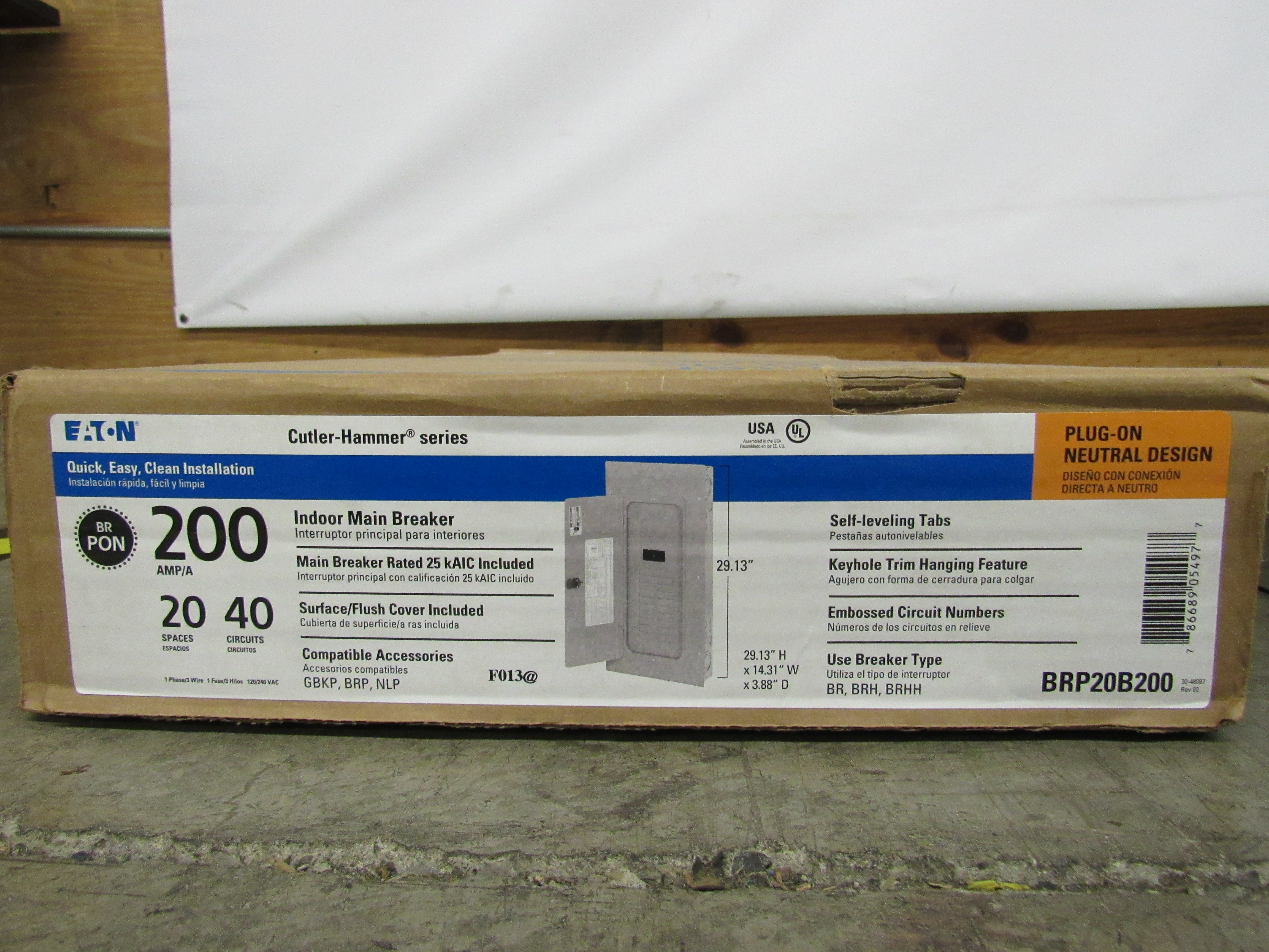 Eaton BRP20B200 Loadcenters and Panelboards