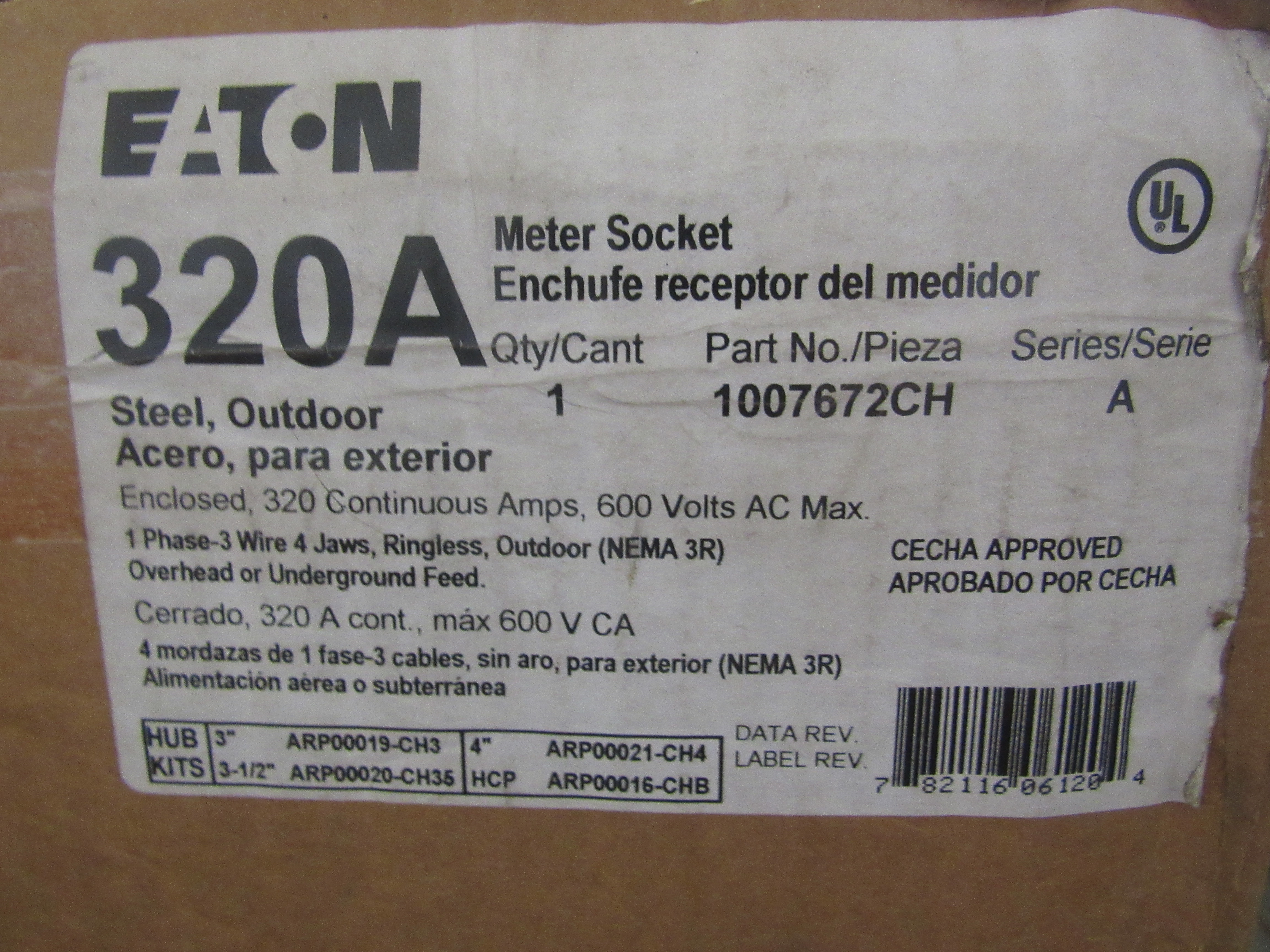 Eaton 1007672CH Meter Sockets