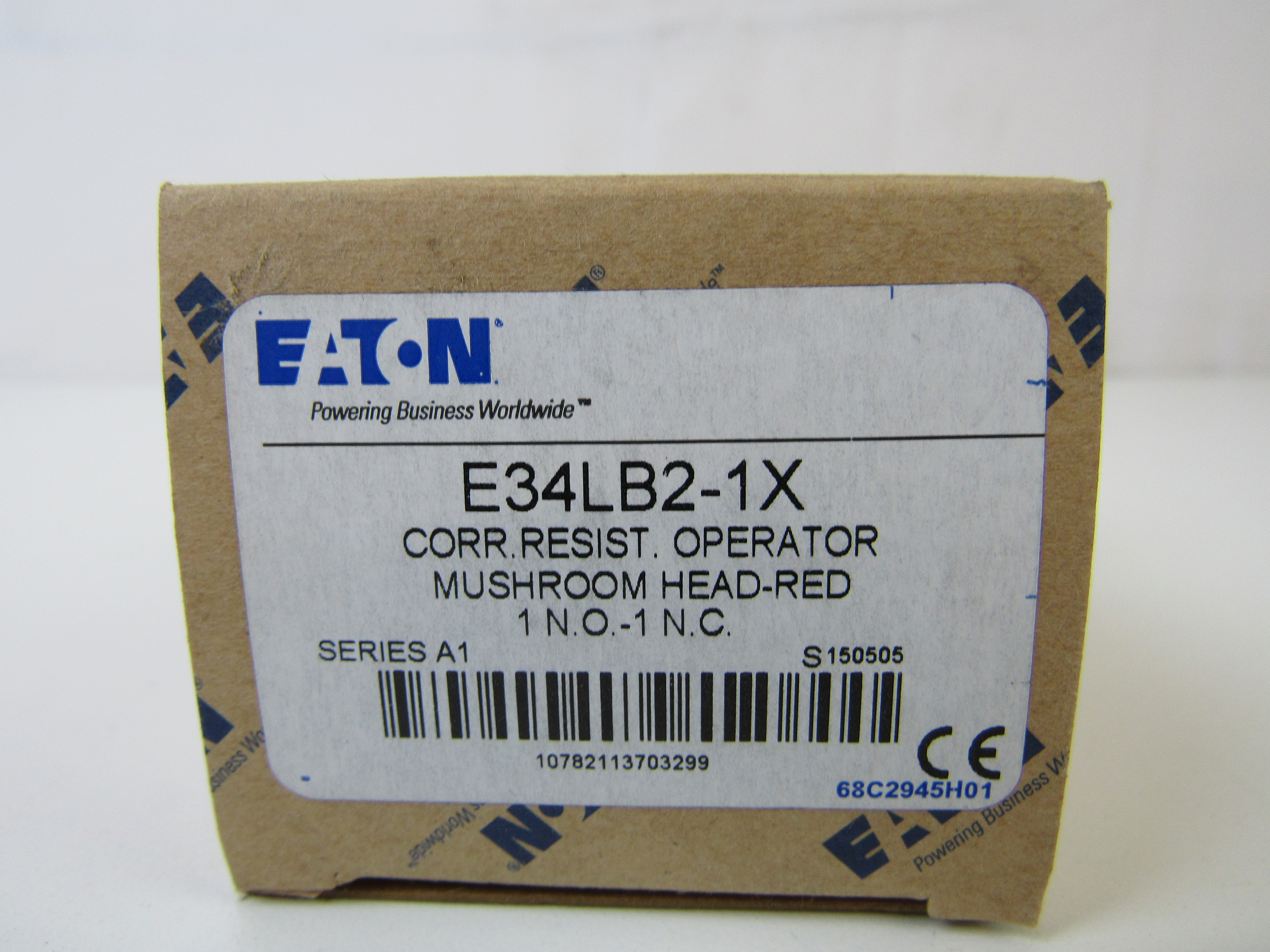Eaton E34LB2-1X Pushbuttons Non-Illuminated 1NO 1NC Red NEMA 3/3R/4/4X/12/13 Mushroom Head