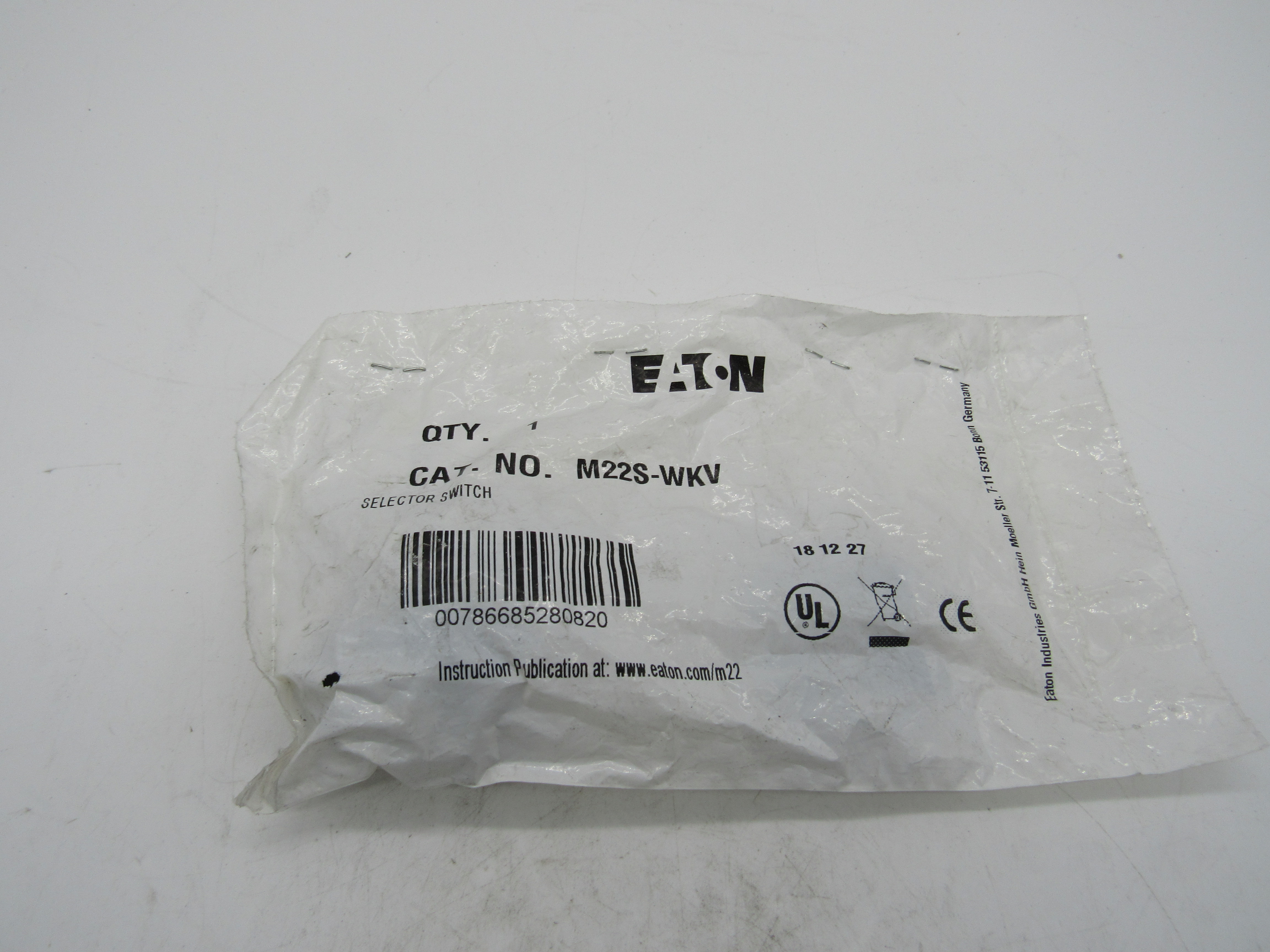 Eaton M22S-WKV Selector Switches
