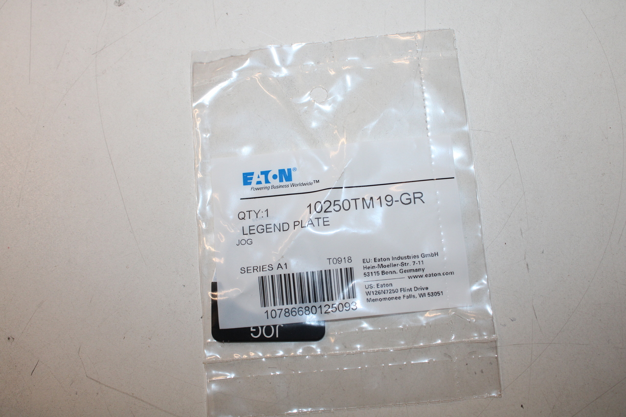 Eaton 10250TM19-GR Pushbutton/Pilot Light/Selector Switch Accy