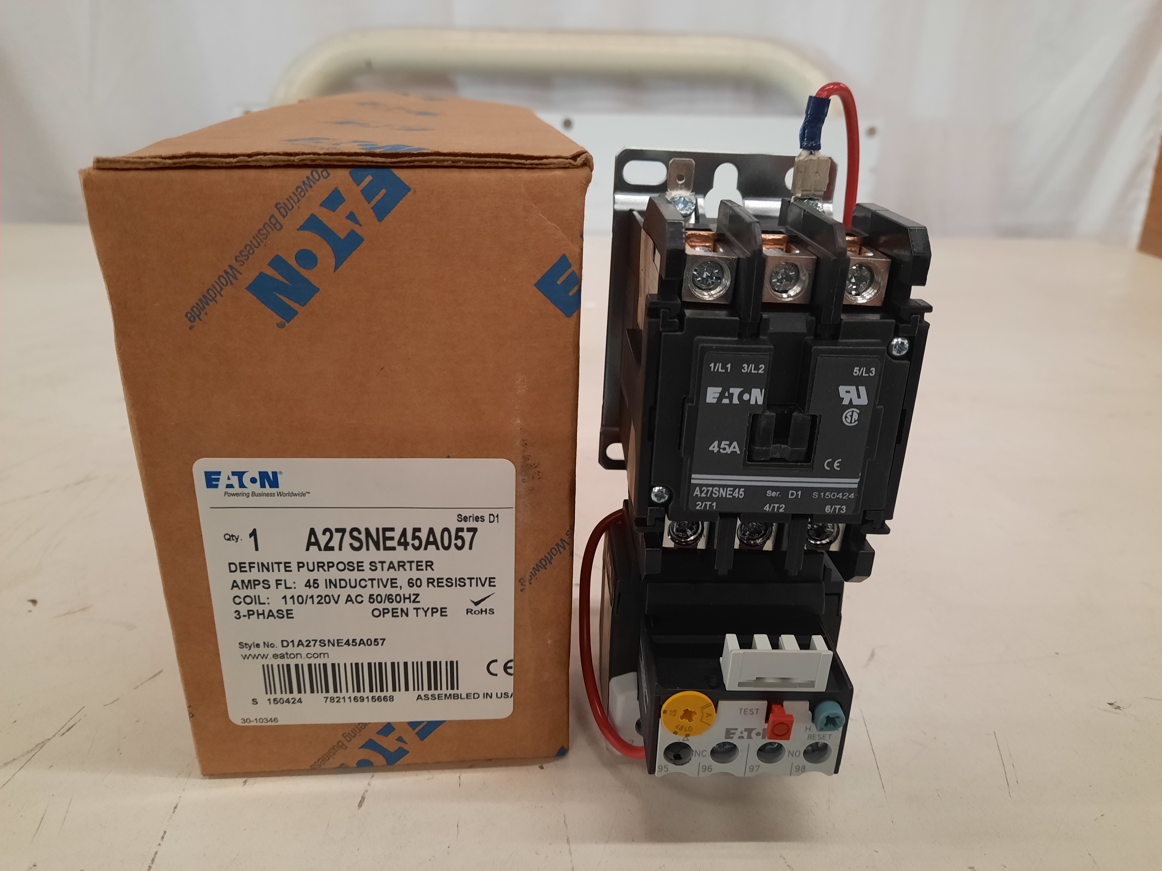 Eaton A27SNE45A057 Starters Open 45A 3Ph 110/120VAC