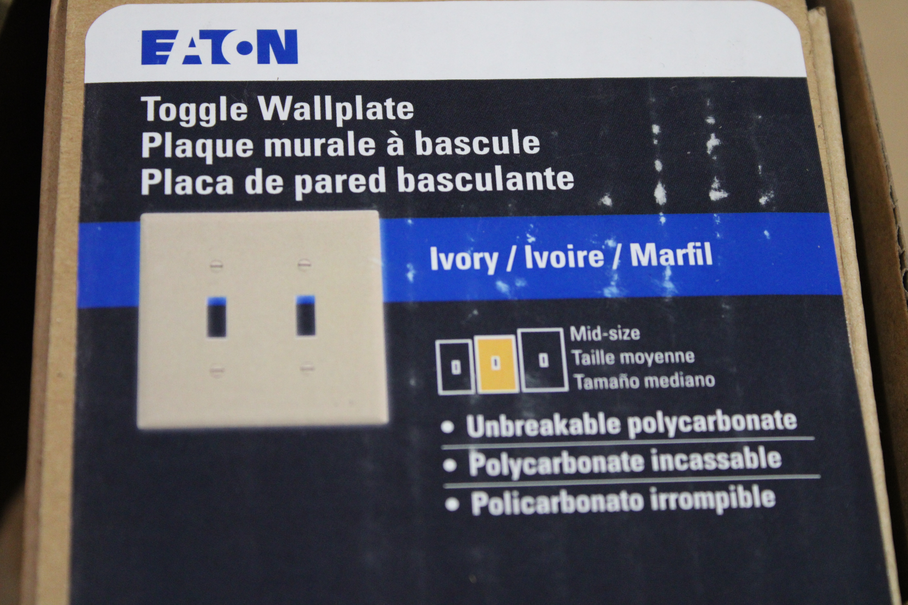 Eaton PJ2V-F-L Wallplates and Switch Accessories