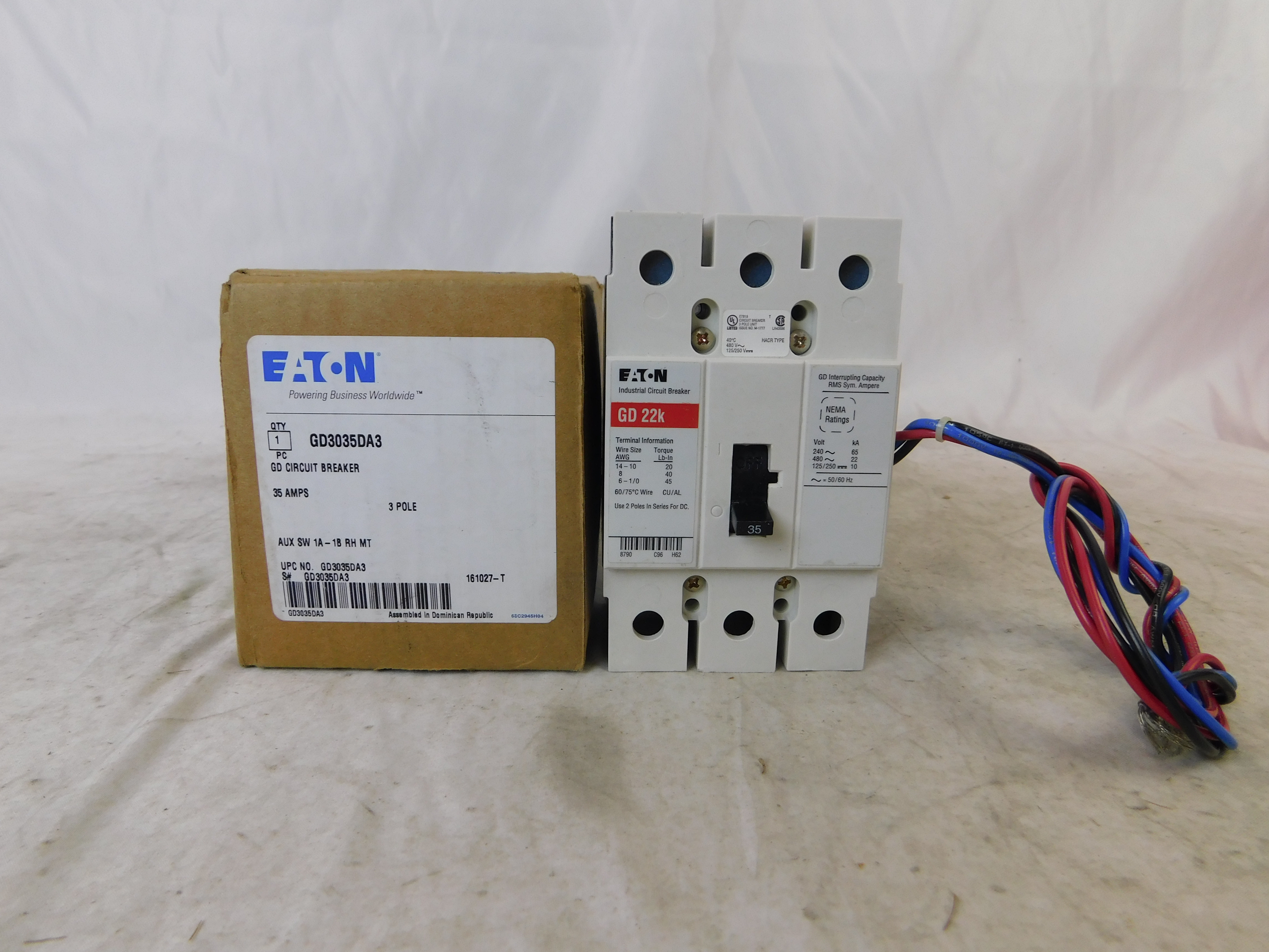Eaton GD3035DA3 Molded Case Breakers (MCCBs)