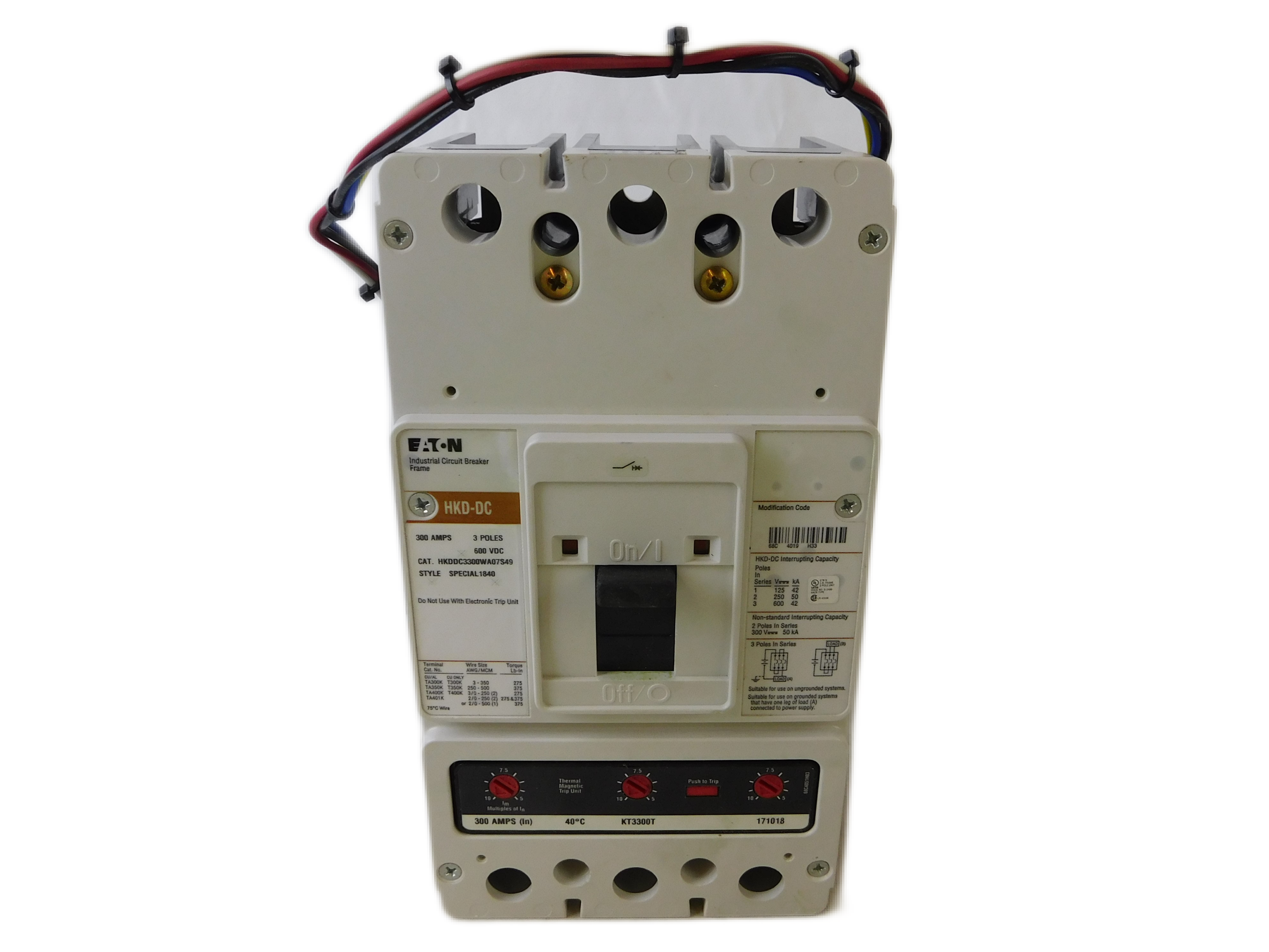 Eaton HKDDC3300WA07S49 Molded Case Breakers (MCCBs)