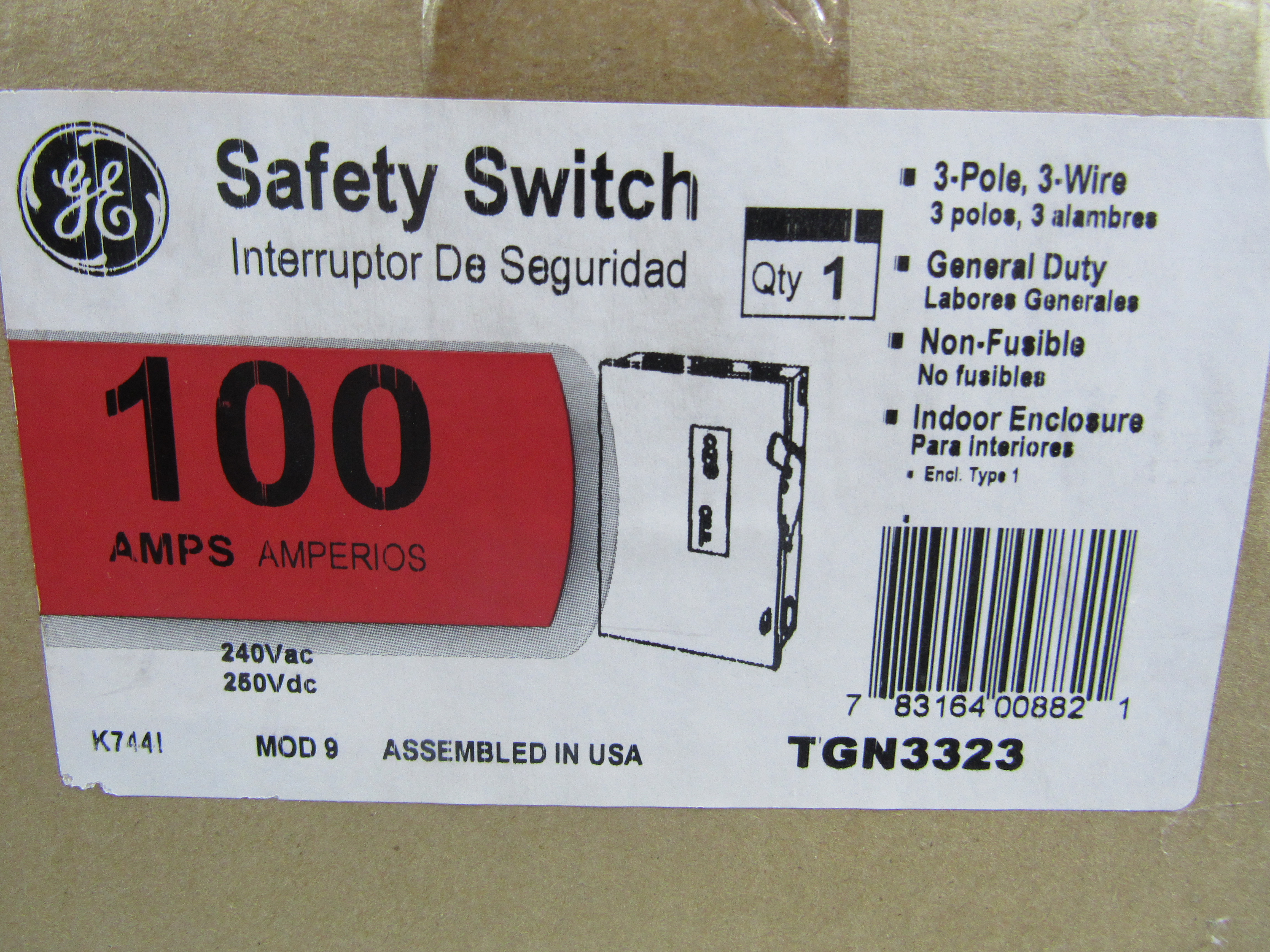 GE TGN3323 General Duty Safety Switches