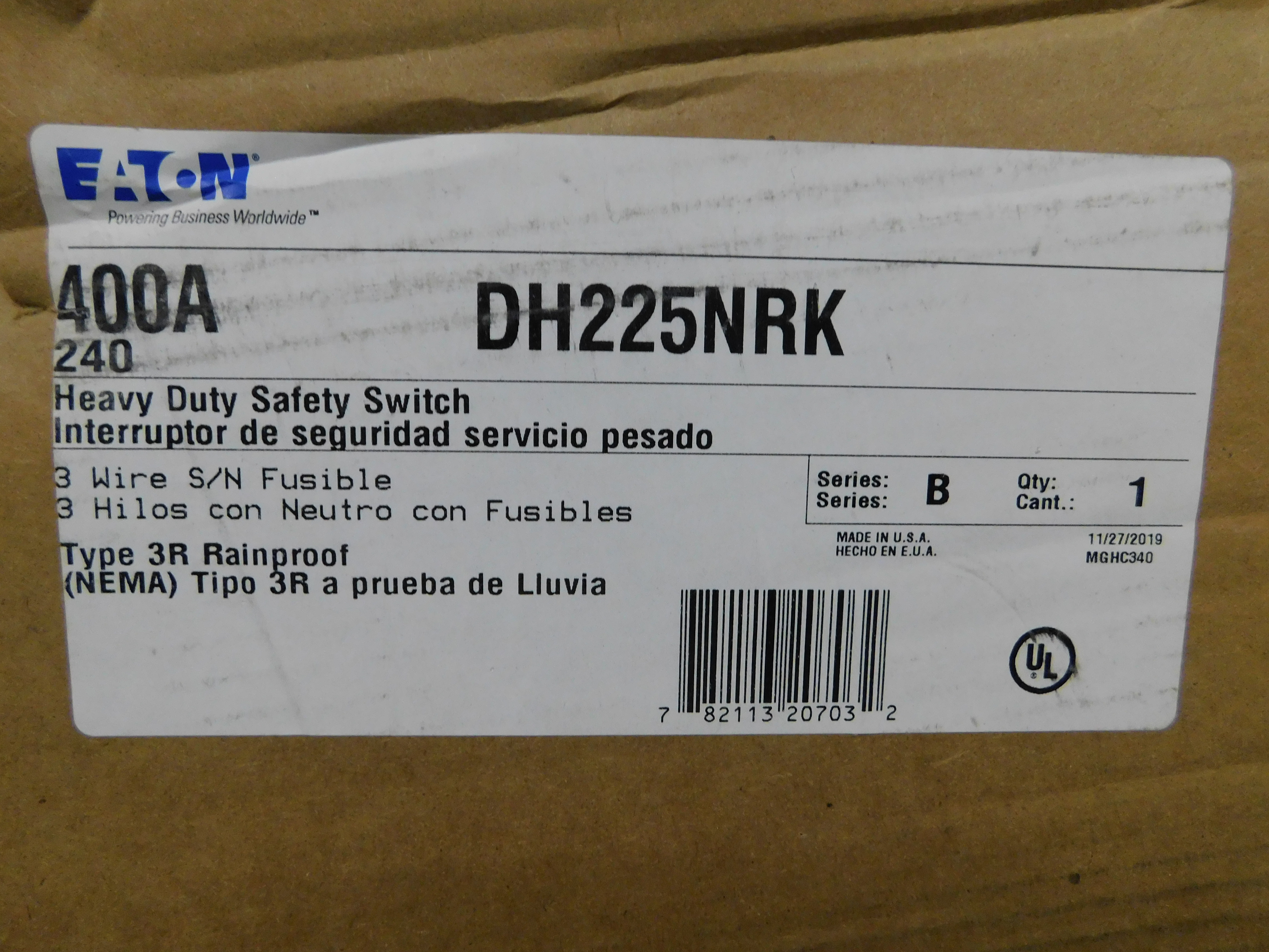 Eaton DH225NRK Safety Switches