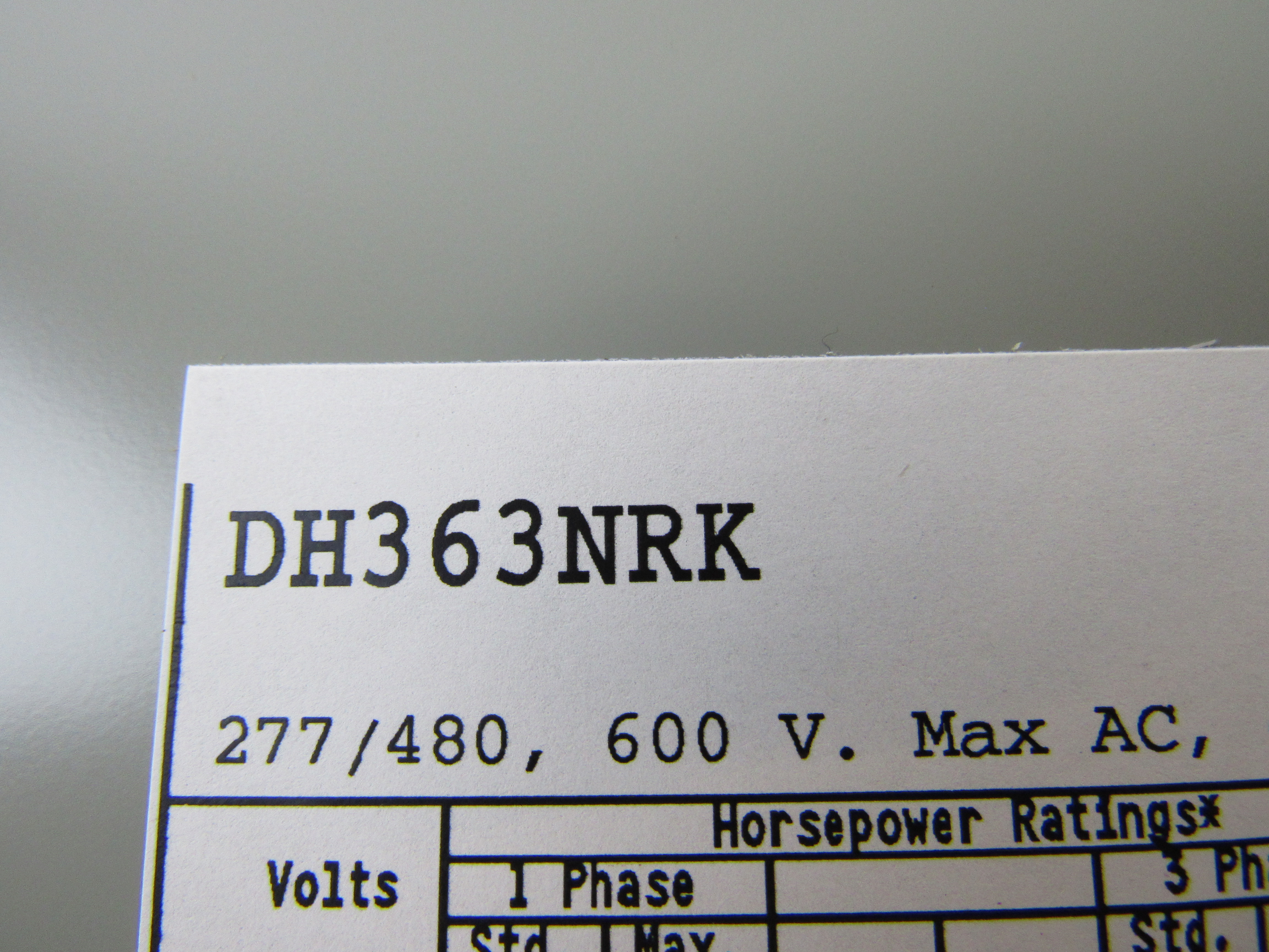 Eaton DH363NRK Heavy Duty Safety Switches