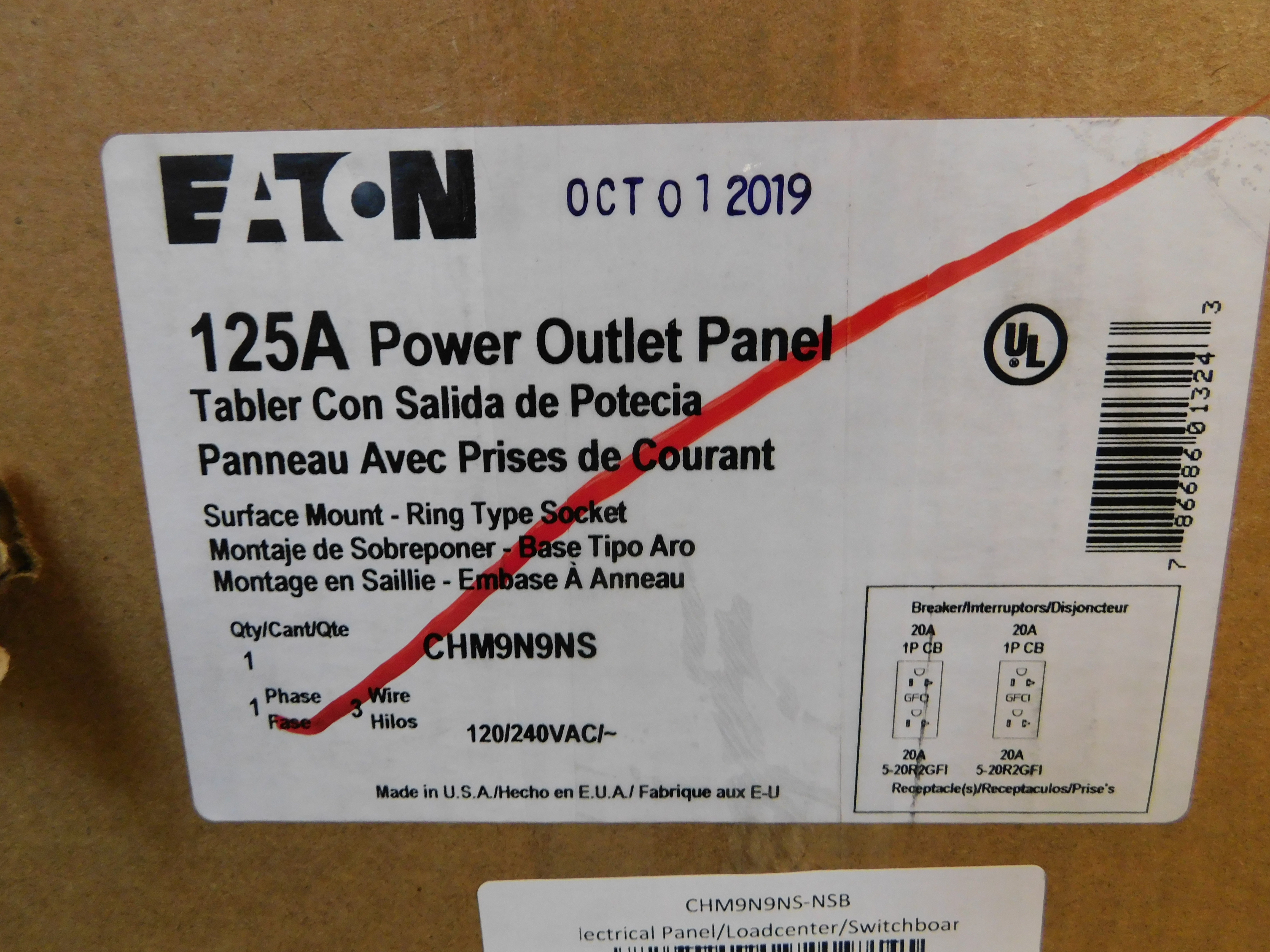 Eaton CHM9N9NS Loadcenters and Panelboards