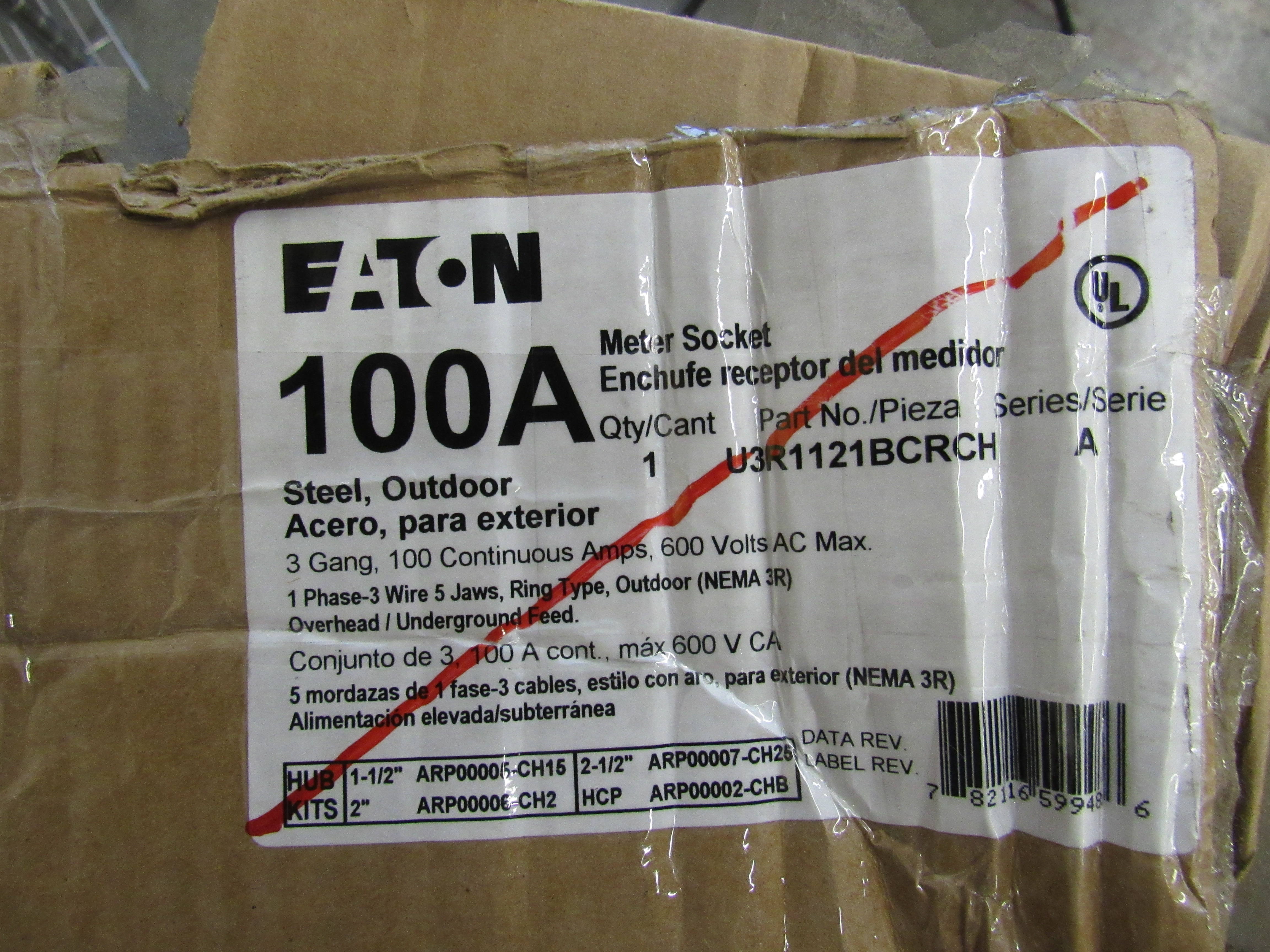 Eaton U3R1121BCRCH Multi-Position Meter Socket