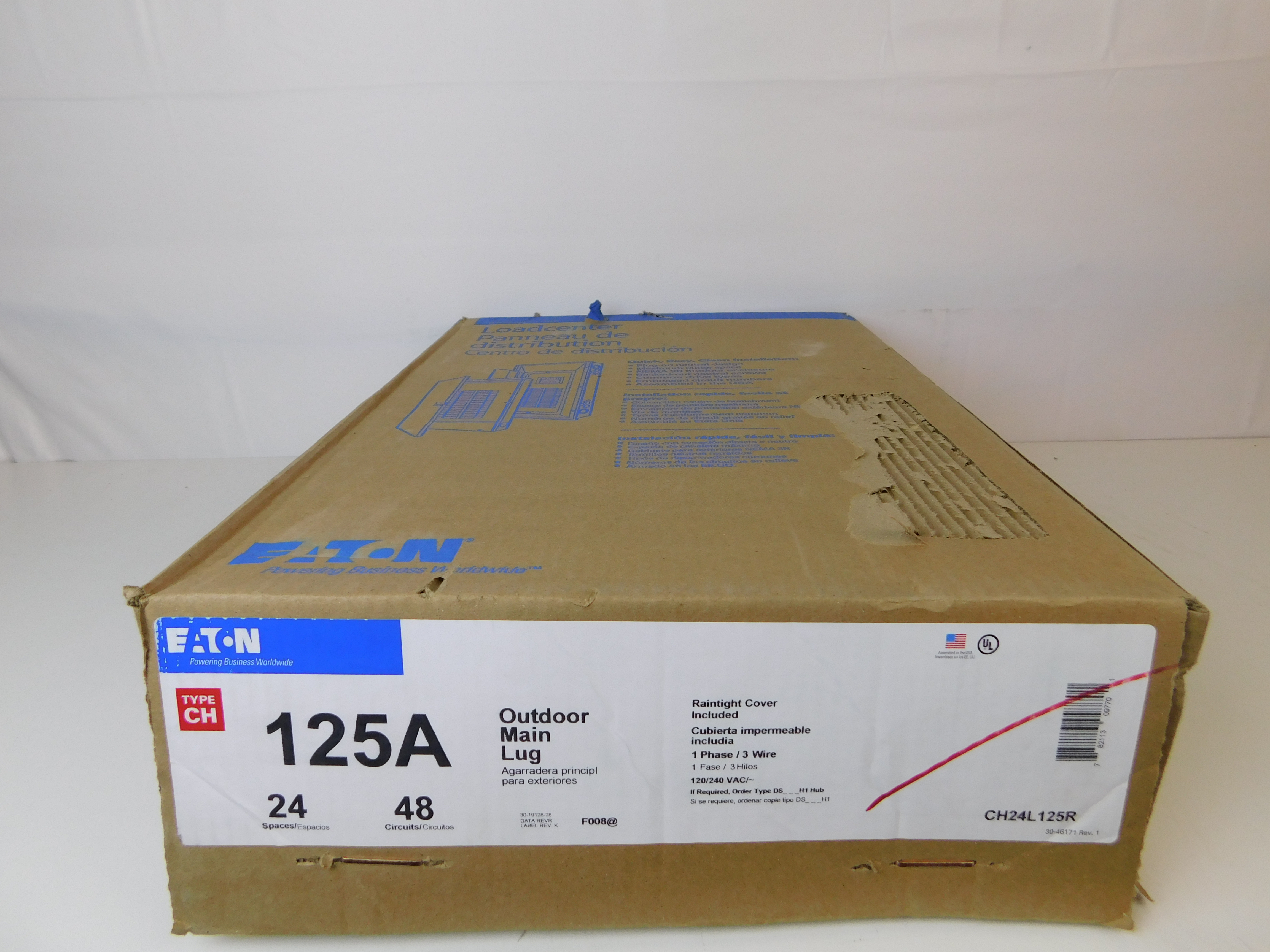 Eaton CH24L125R Load Center Box and Interior