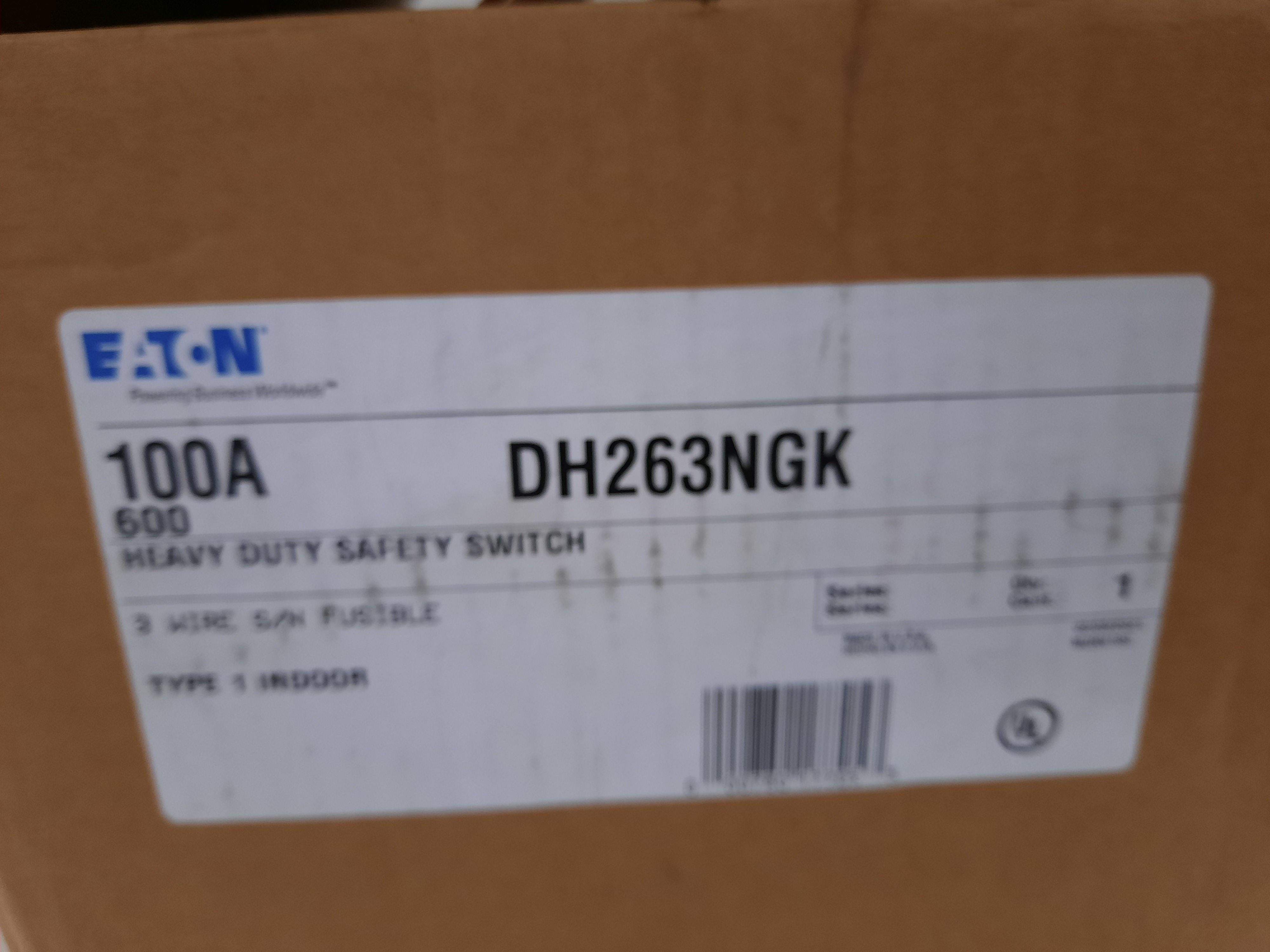 Eaton DH263NGK Heavy Duty Safety Switches