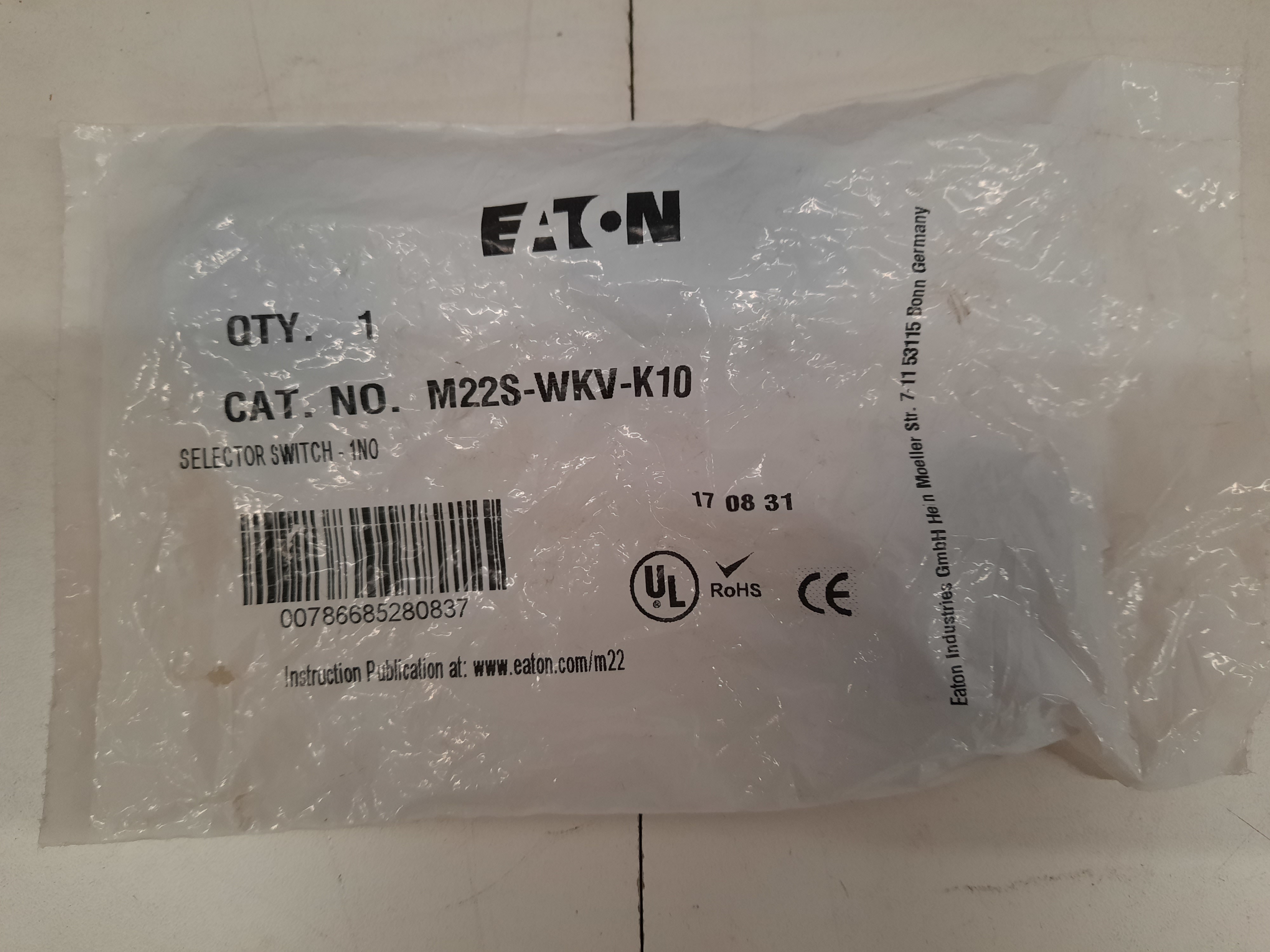 Eaton M22S-WKV-K10 Selector Switches