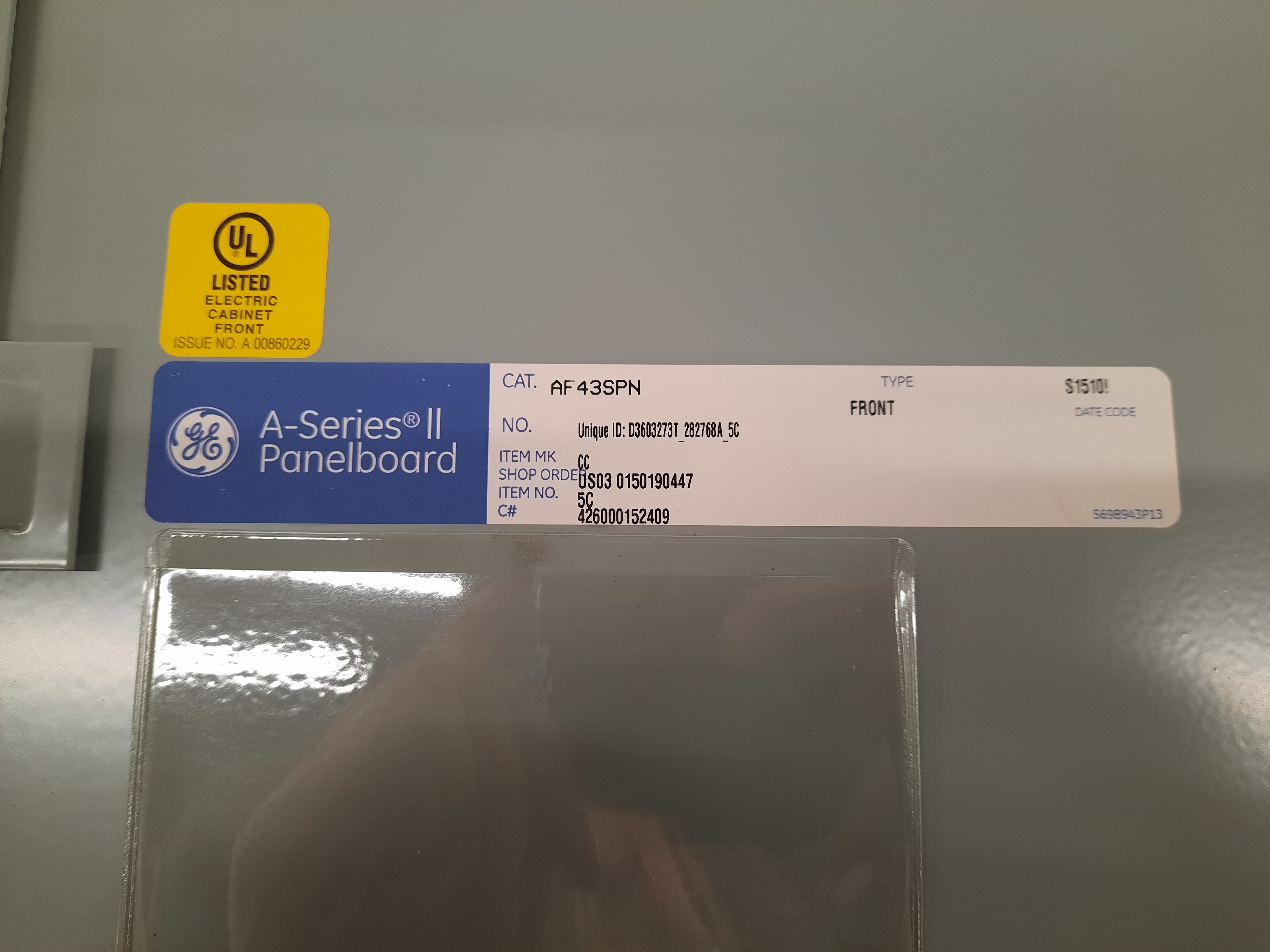 ABB GE Industrial Solutions AF43SPN Panelboard Enclosure Front (Repackaged)