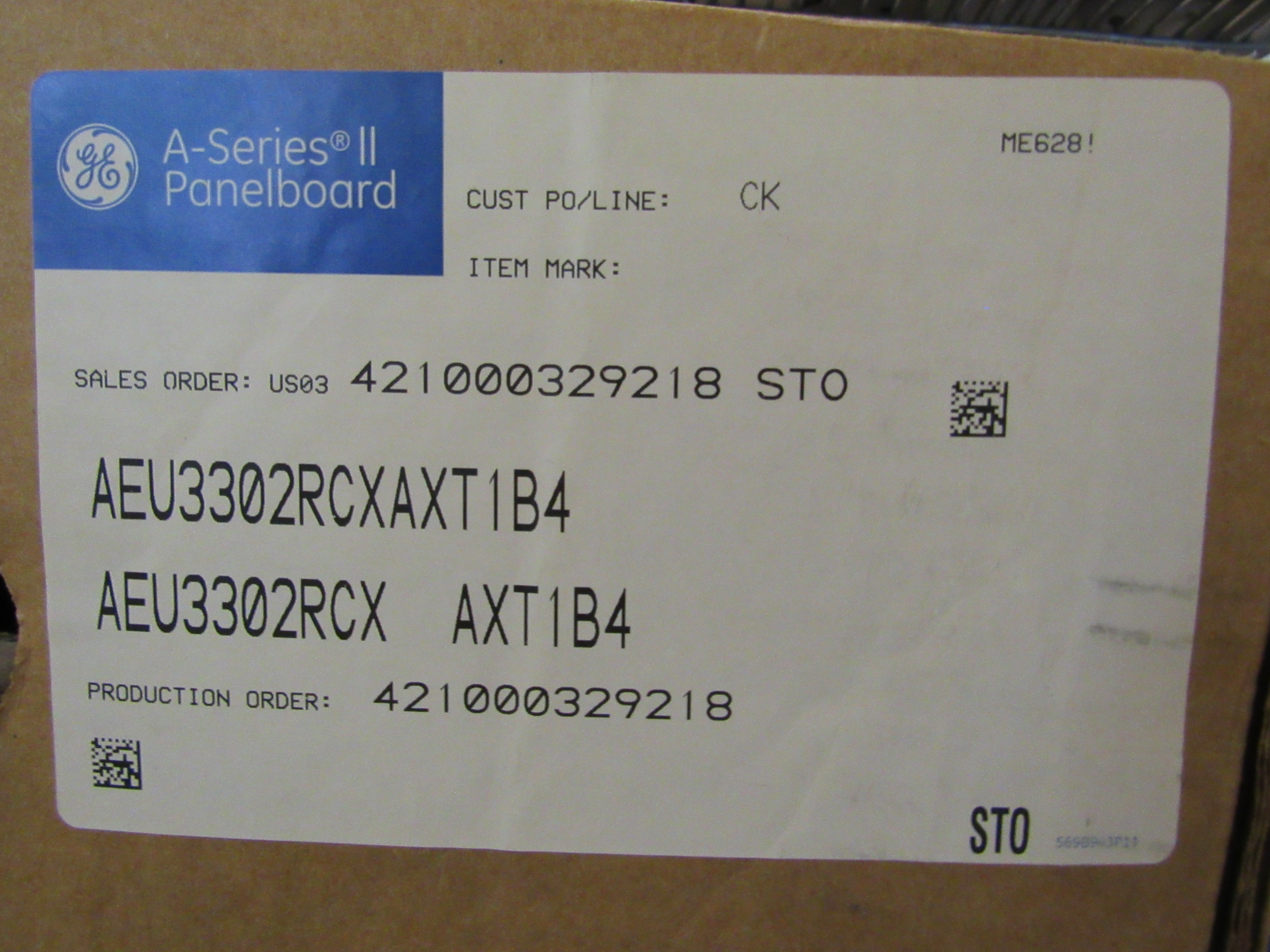 ABB GE Industrial Solutions AEU3302RCXAXT1B4 Lighting Panelboard Interior