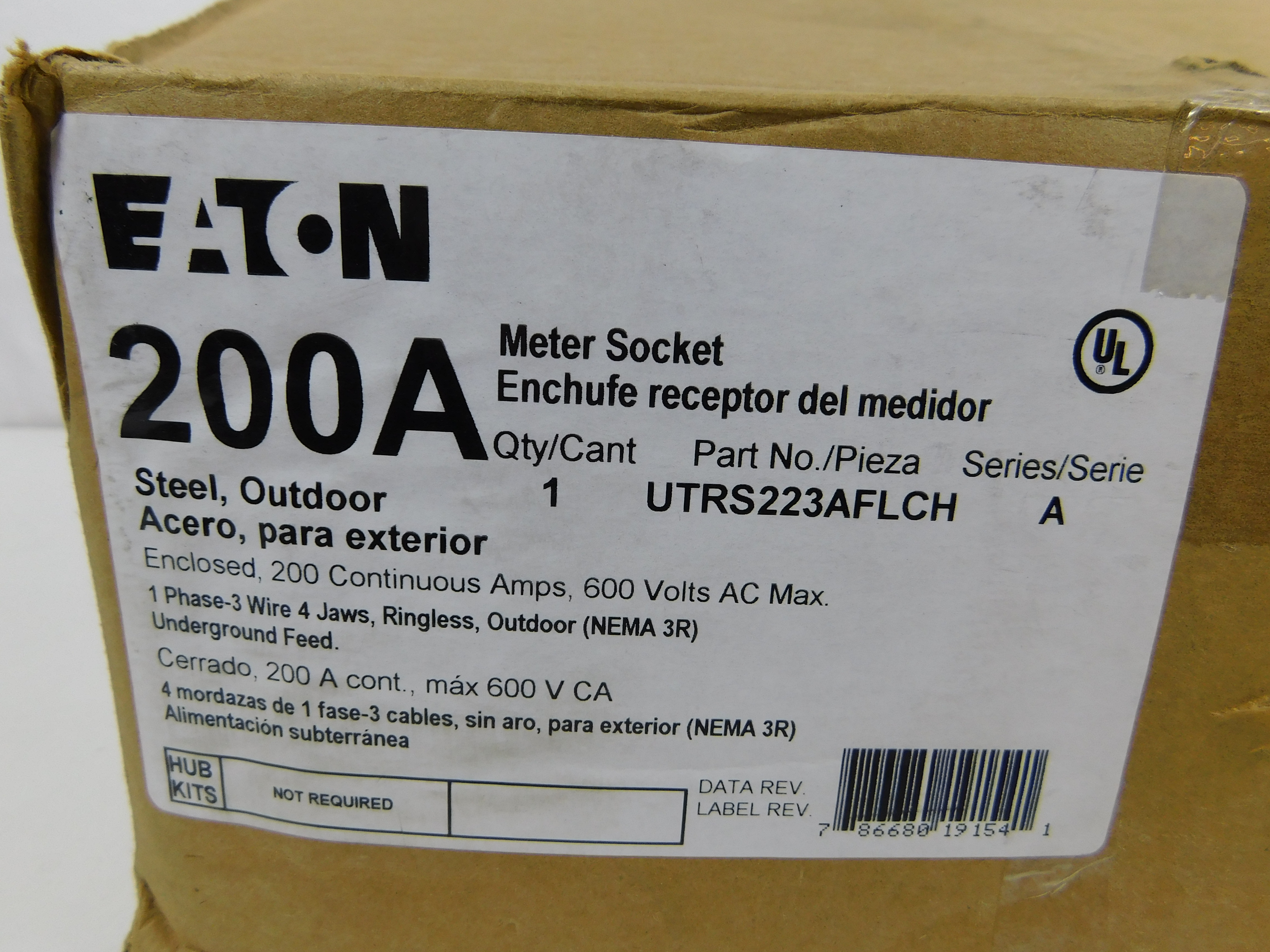 Eaton UTRS223AFLCH Meter Sockets