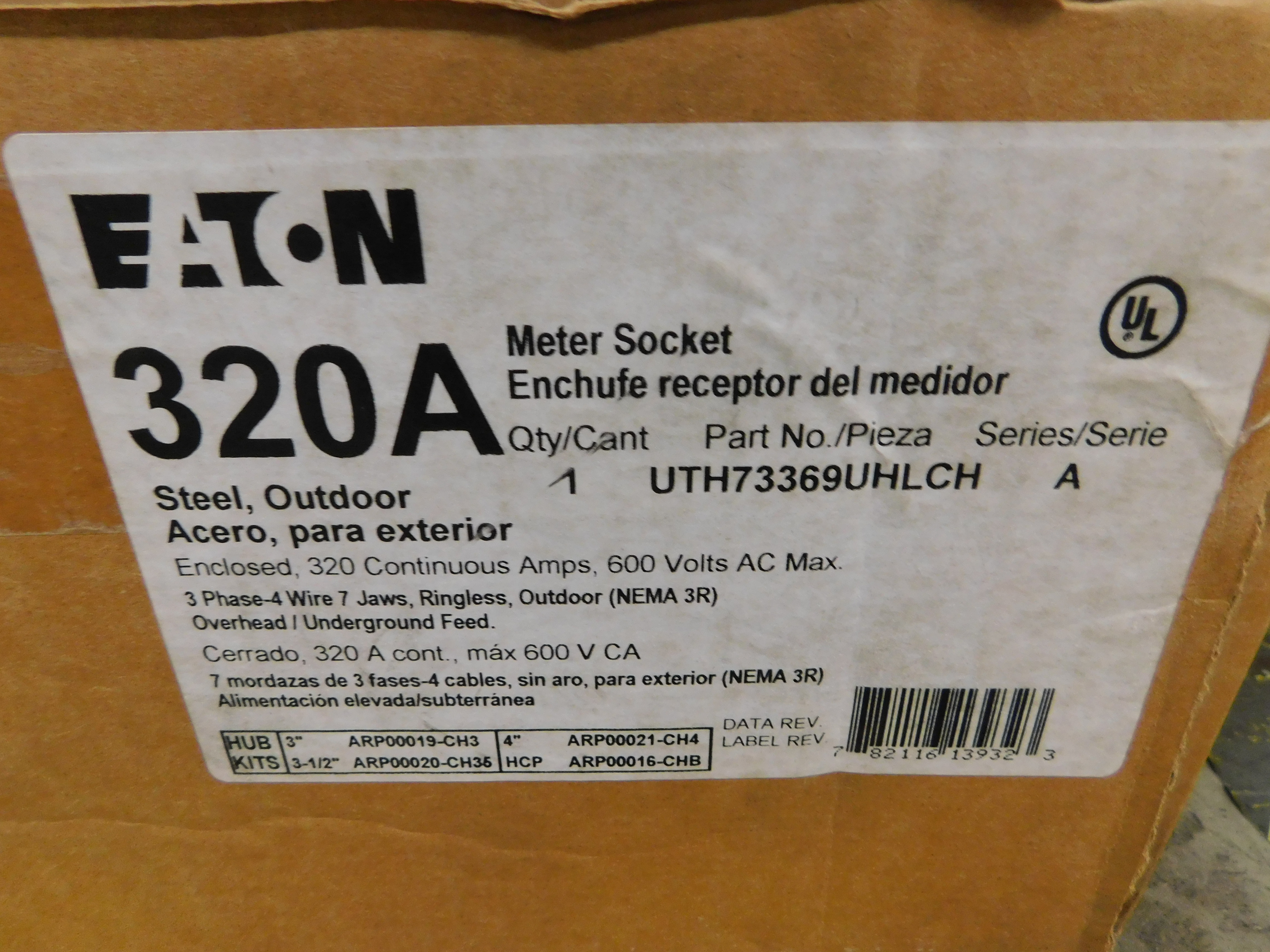 Eaton UTH73369UHLCH Meter Sockets