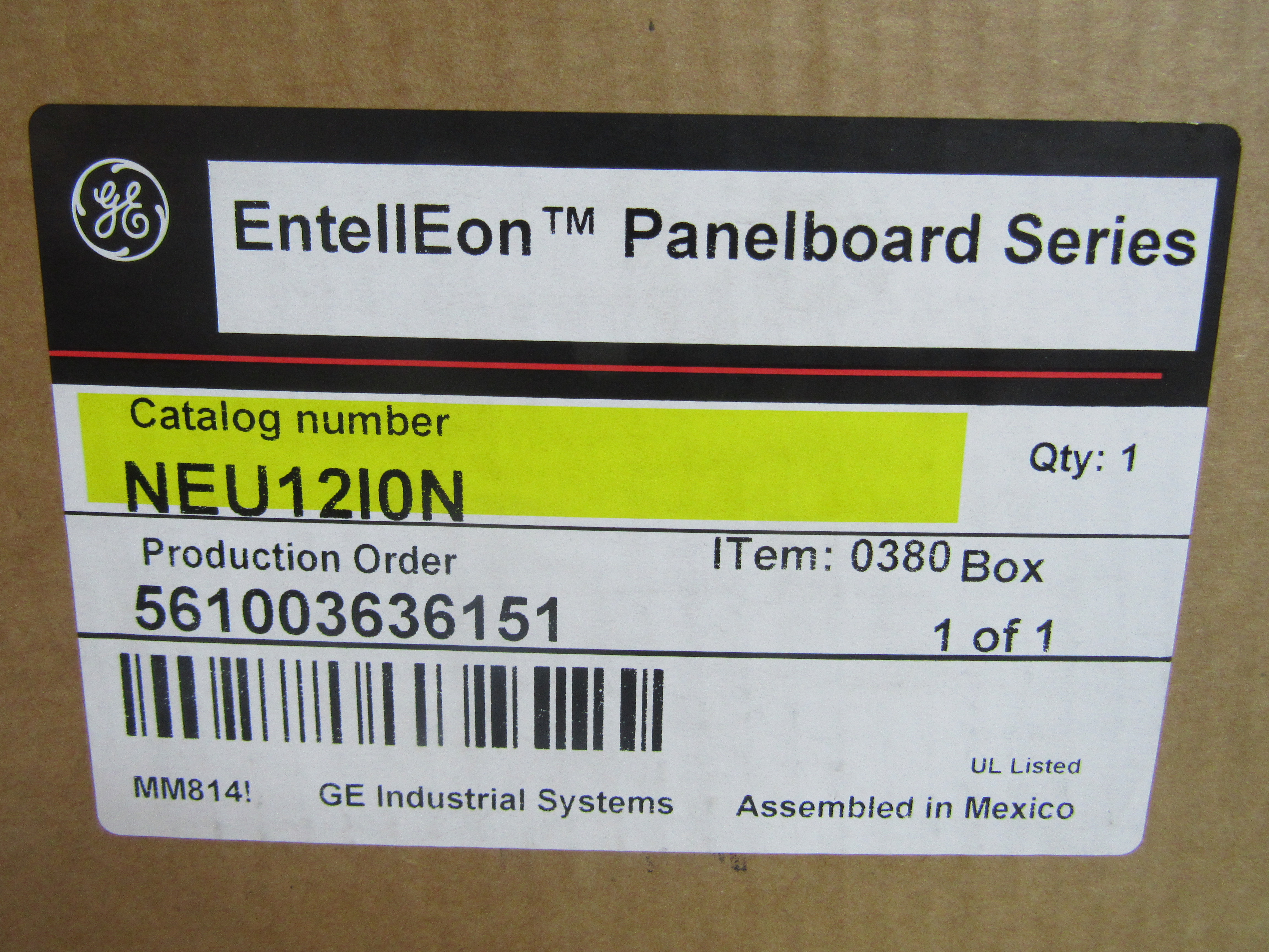 ABB GE Industrial Solutions NEU12I0N Panelboard Neutral