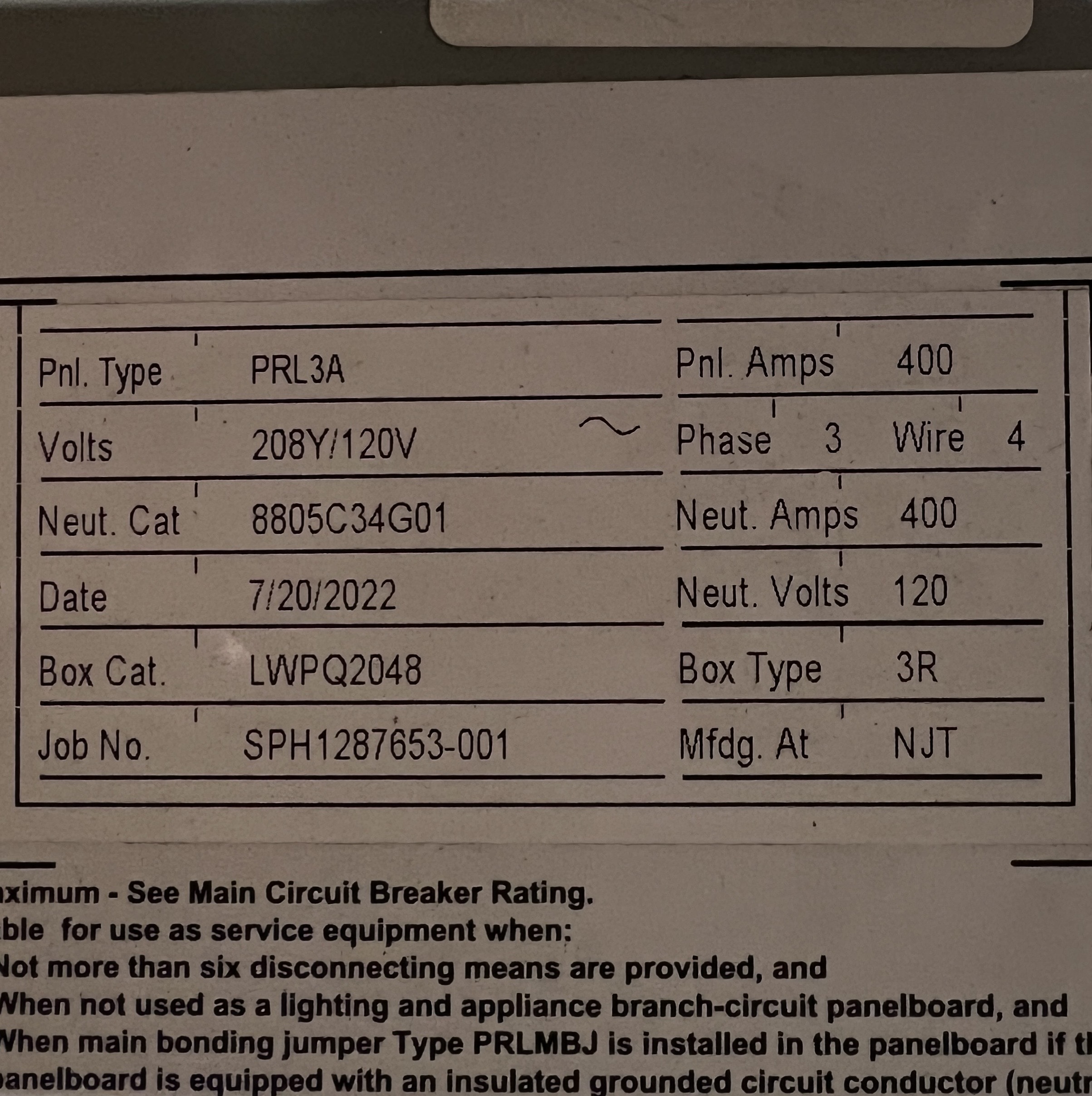 Eaton SPH1287653-001 Other Load Centers/Meters/Electrical Enclosures (Repackaged) Eaton SPH1287653-001 Other Load Centers/Meters/Electrical Enclosures (Repackaged)