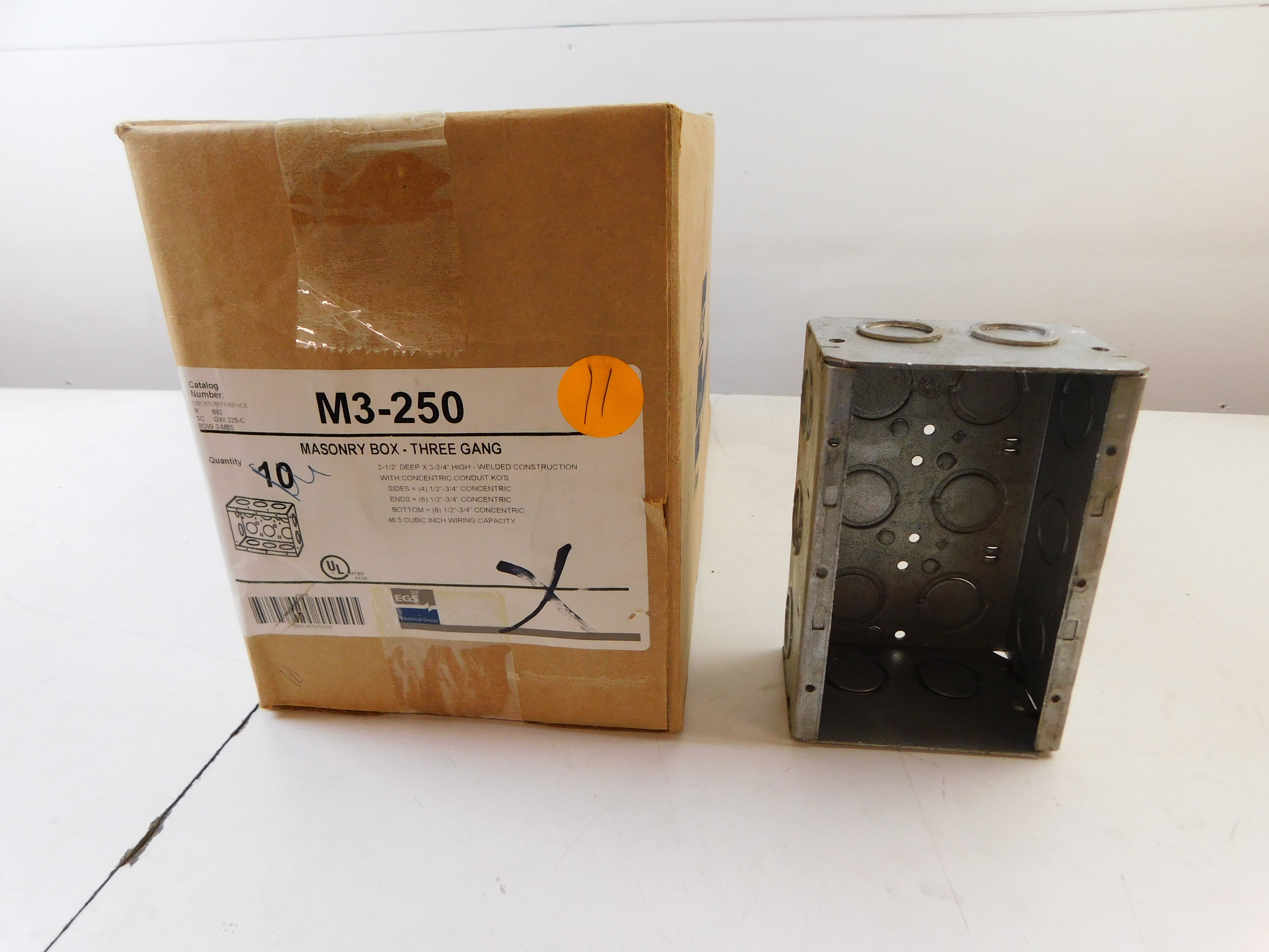 Emerson M3-250 Outlet Boxes/Covers/Accessories Masonry Box EA