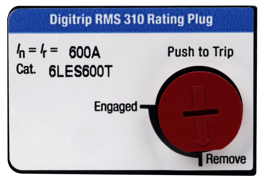Cutler-Hammer 6LES600T Molded Case Breaker Rating Plug (Repackaged)