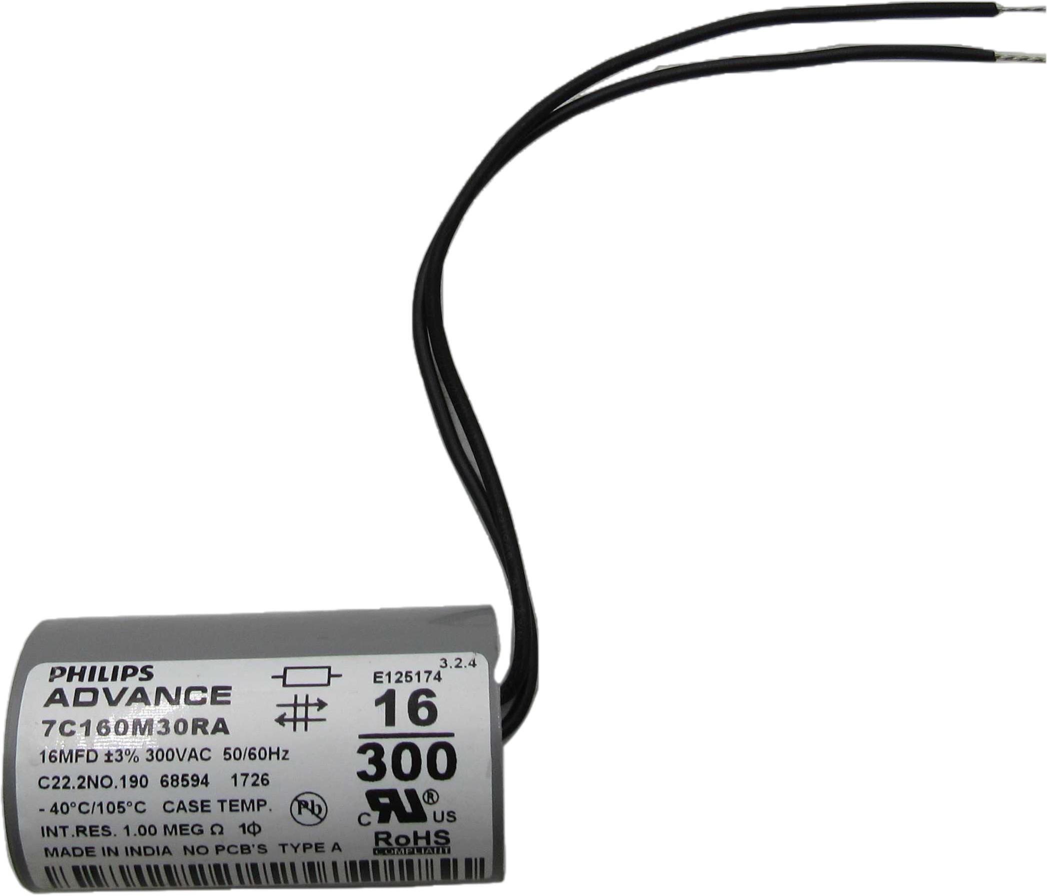 Philips 7C160M30RA Capacitors (Repackaged)