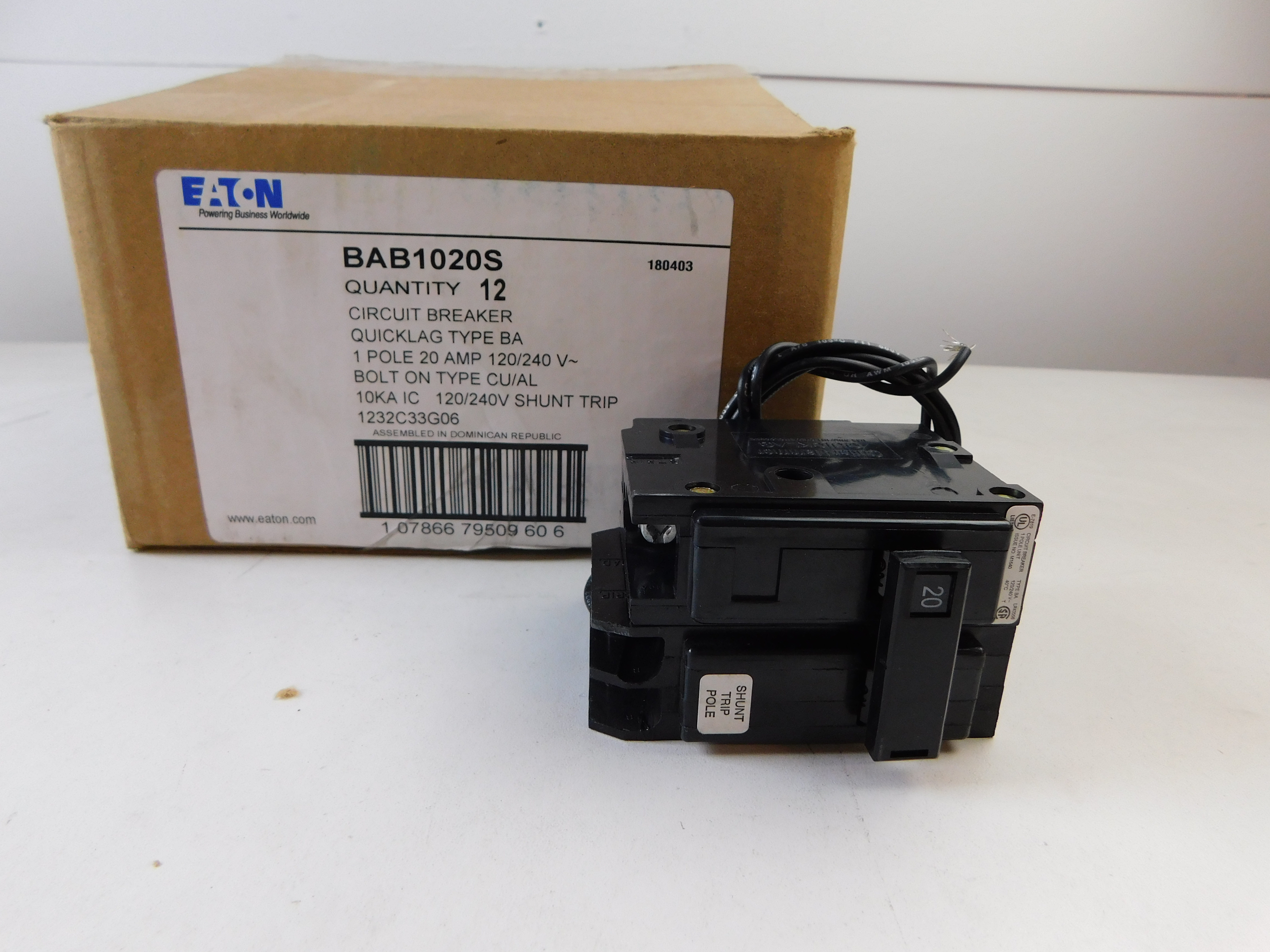 Eaton BAB1020S Circuit Breaker (Repackaged)