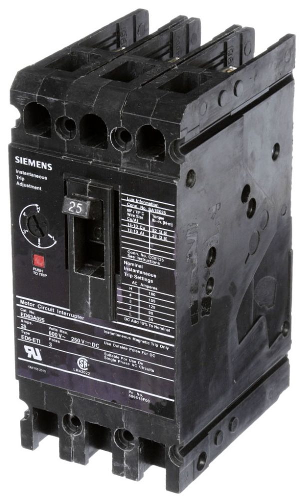 Siemens ED63A025 Molded Case Circuit Breaker