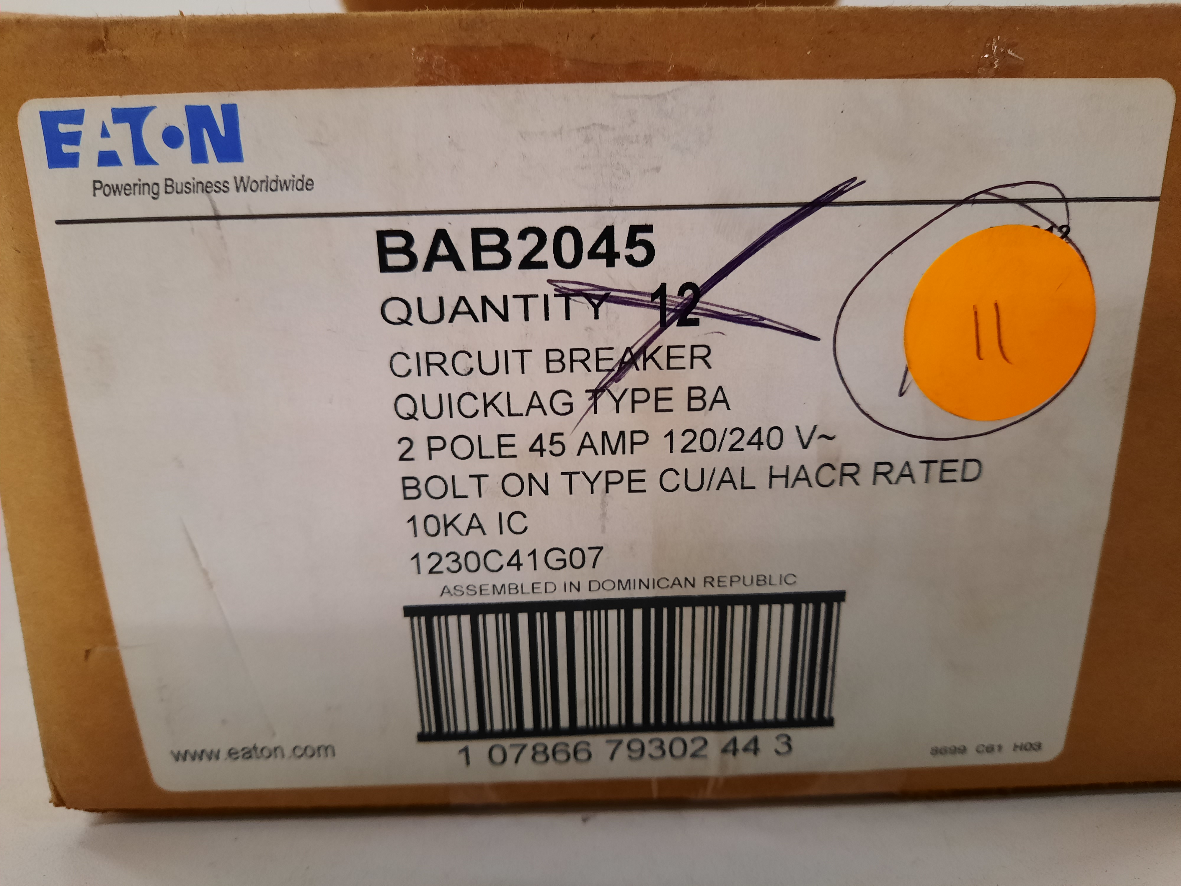 Eaton BAB2045 Circuit Breaker