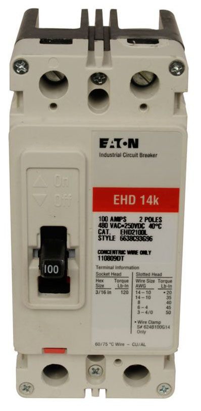 Eaton EHD2020L Molded Case Circuit Breaker (Repackaged)