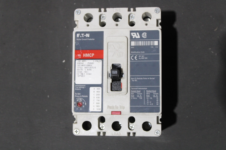 Eaton HMCP1100R3C Motor Circuit Protector (MCPs) (Damaged, For Parts or Repair)