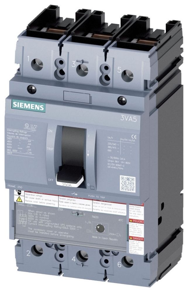Siemens 3VA5225-5EC36-0AA0 Molded Case Breakers MCCBs Siemens 3VA5225-5EC36-0AA0 Molded Case Breakers MCCBs