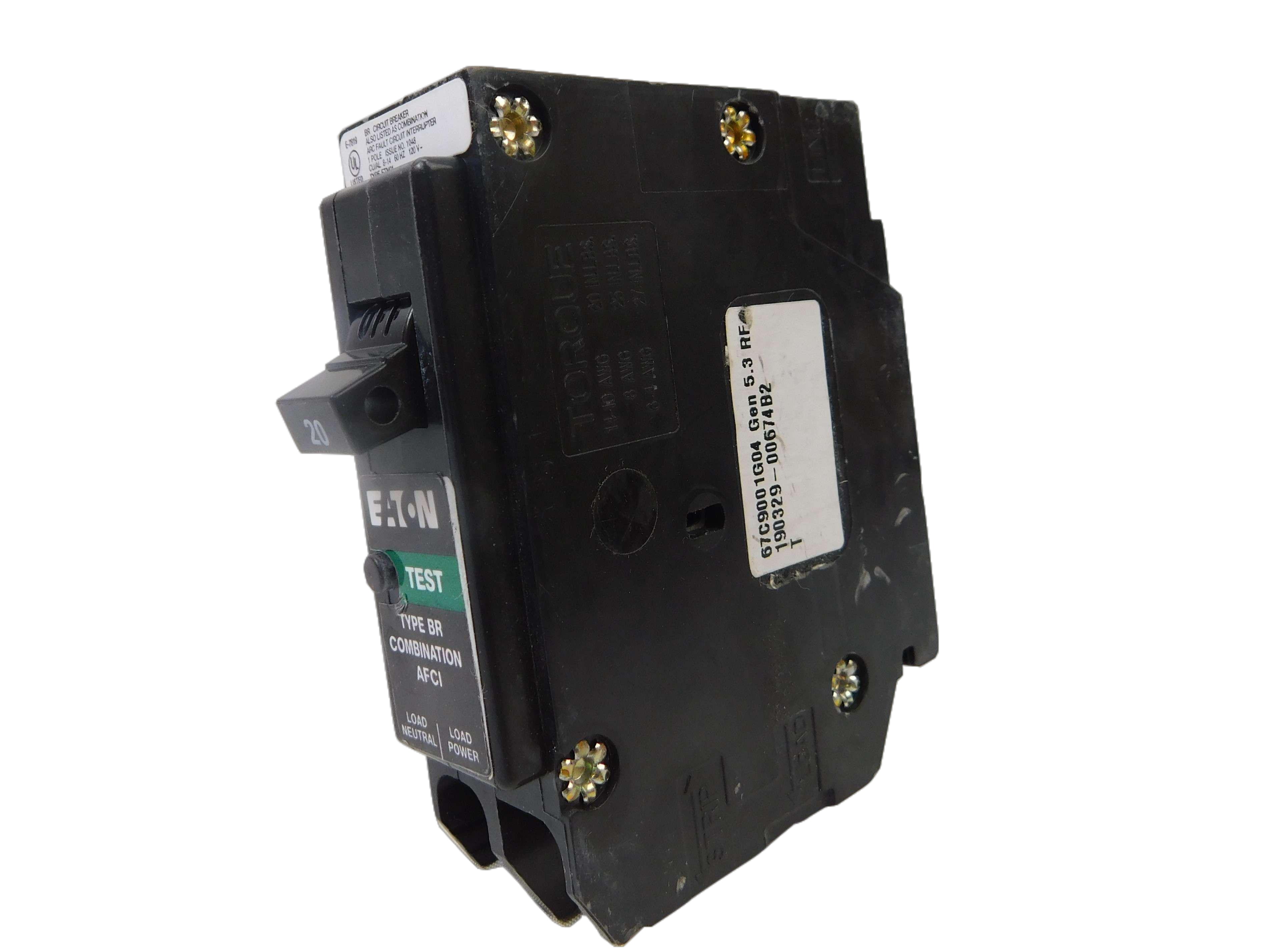 Eaton BRP120AF Arc Fault Combination Circuit Breaker (Repackaged)