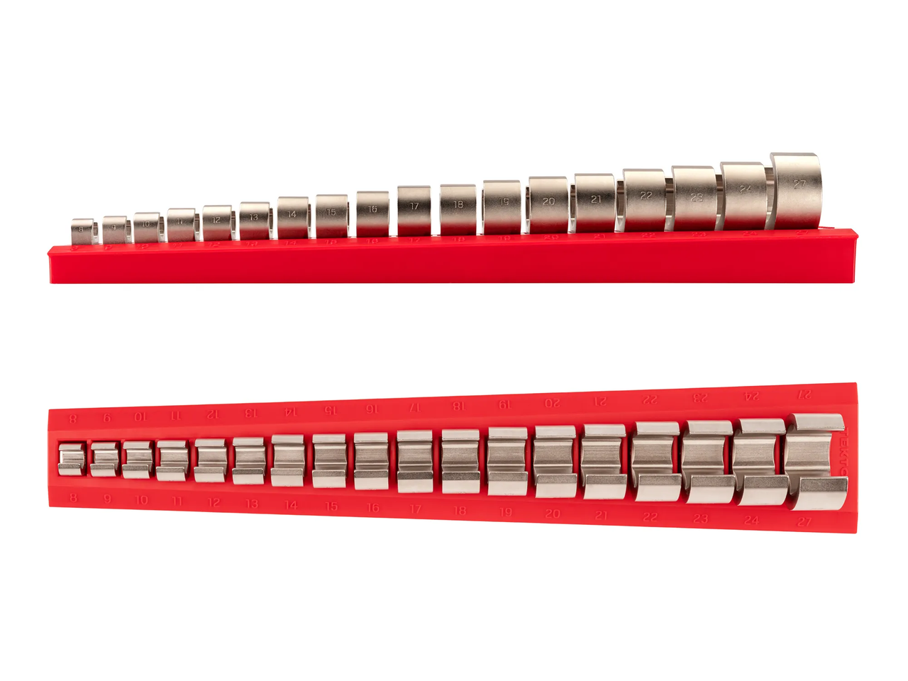 3/8 Inch Drive 6-Point Flare Nut Crowfoot Wrench Set with Rack, 18-Piece (8-27 mm),WCF92220