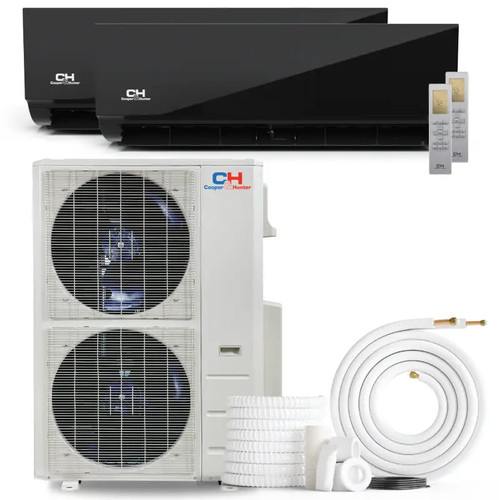 Cooper & Hunter 2 Zone 48,000 BTU Olivia Midnight Ductless Mini Split AC Wall Mounted 24K+24K