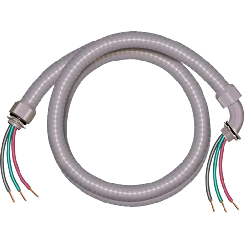 ARMBRIDGE Non-Metallic A/C Whip 3/4" x 6 ft – Pre-Wired Liquid tight Conduit with 8/2 & 10/1 Wires for HVAC & Air Conditioner Power Connection