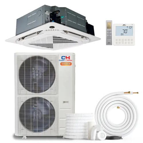 Cooper & Hunter 36000 BTU Ductless Single Zone Mini Split Ceiling Cassette Air Conditioner with R454B refrigerant 230V SEE...