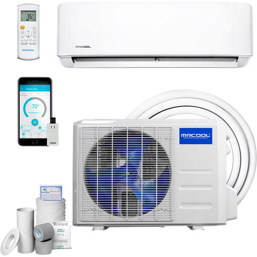 MRCOOL Mini Split - Advantage Series 5th Gen 115V (1 TON) 21.2 SEER2 Ductless Air Conditioner and Heat Pump wit Gen 12,000 BTUh Quiet Wall Mount, Wi-Fi and 16ft Installation Kit Included Complete Inverter High Wall System -  A-12-HP-115D-O