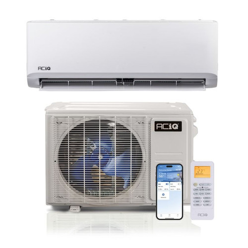 ACIQ 9,000 BTU ACIQ Standard 24.5 SEER2 Single Zone Wall Mount Mini Split Heat Pump System - R454B | 115V