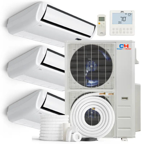 Cooper & Hunter 3 Zone 55,000 BTU Sophia Series Ductless Mini Split AC Universal Floor/Ceiling 18k+18k+18k
