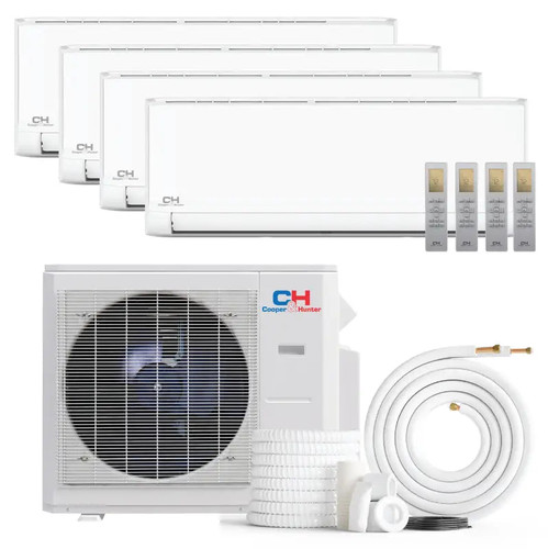 Cooper & Hunter 4 Zone 36,000 BTU OLIVIA Ductless Mini Split AC Wall Mounted 9k+9k+9k+18k