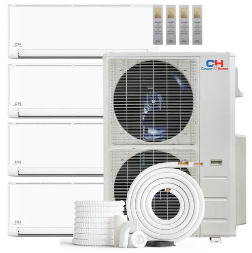 Cooper & Hunter 4 Zone 48,000 BTU OLIVIA Ductless Mini Split AC Wall Mounted 9k+9k+18k+18k