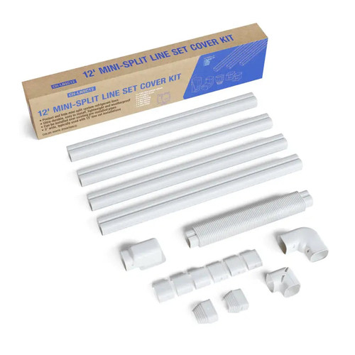 Cooper & Hunter 12FT PVC Decorative Line Set Cover Kit for Ductless Mini Split Air Conditioners